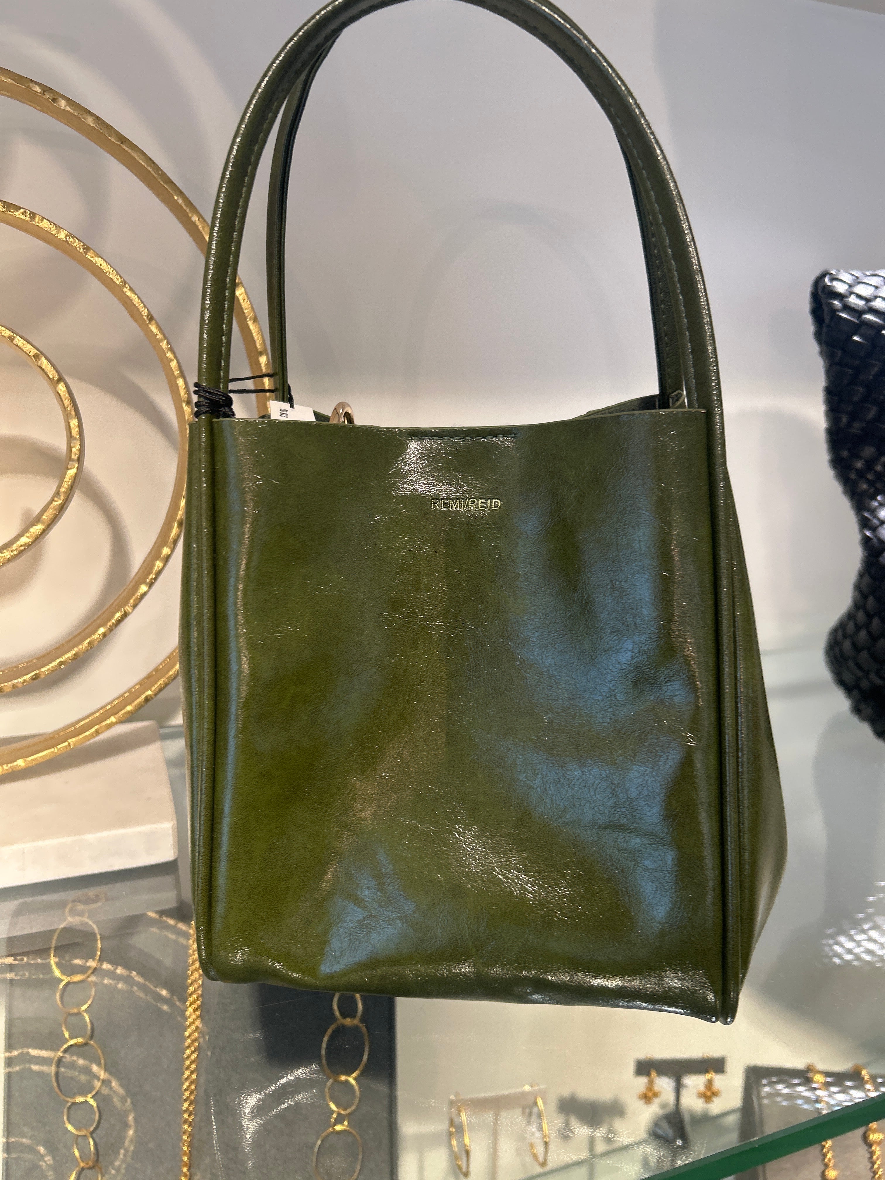 Cube Handbag Olive Green