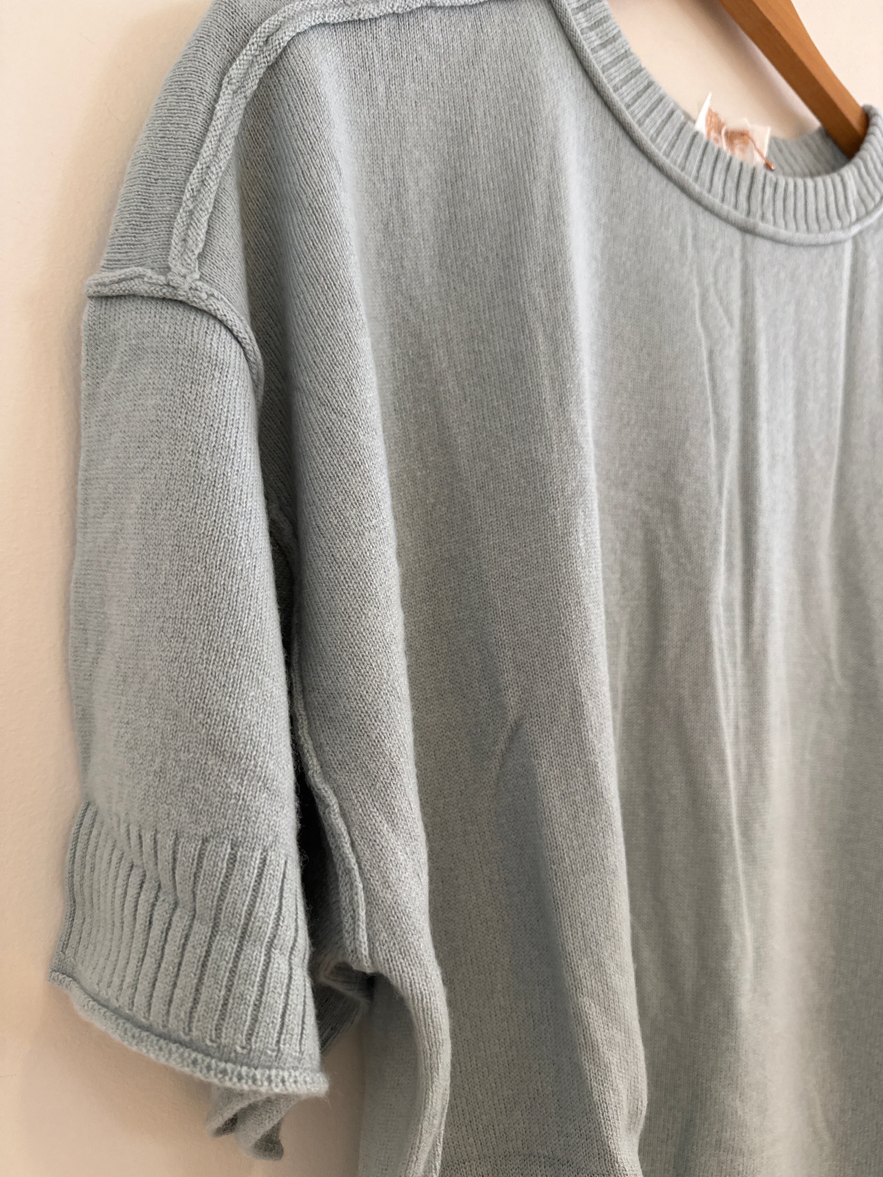 RR Drop Shoulder Sweater Grey Mint