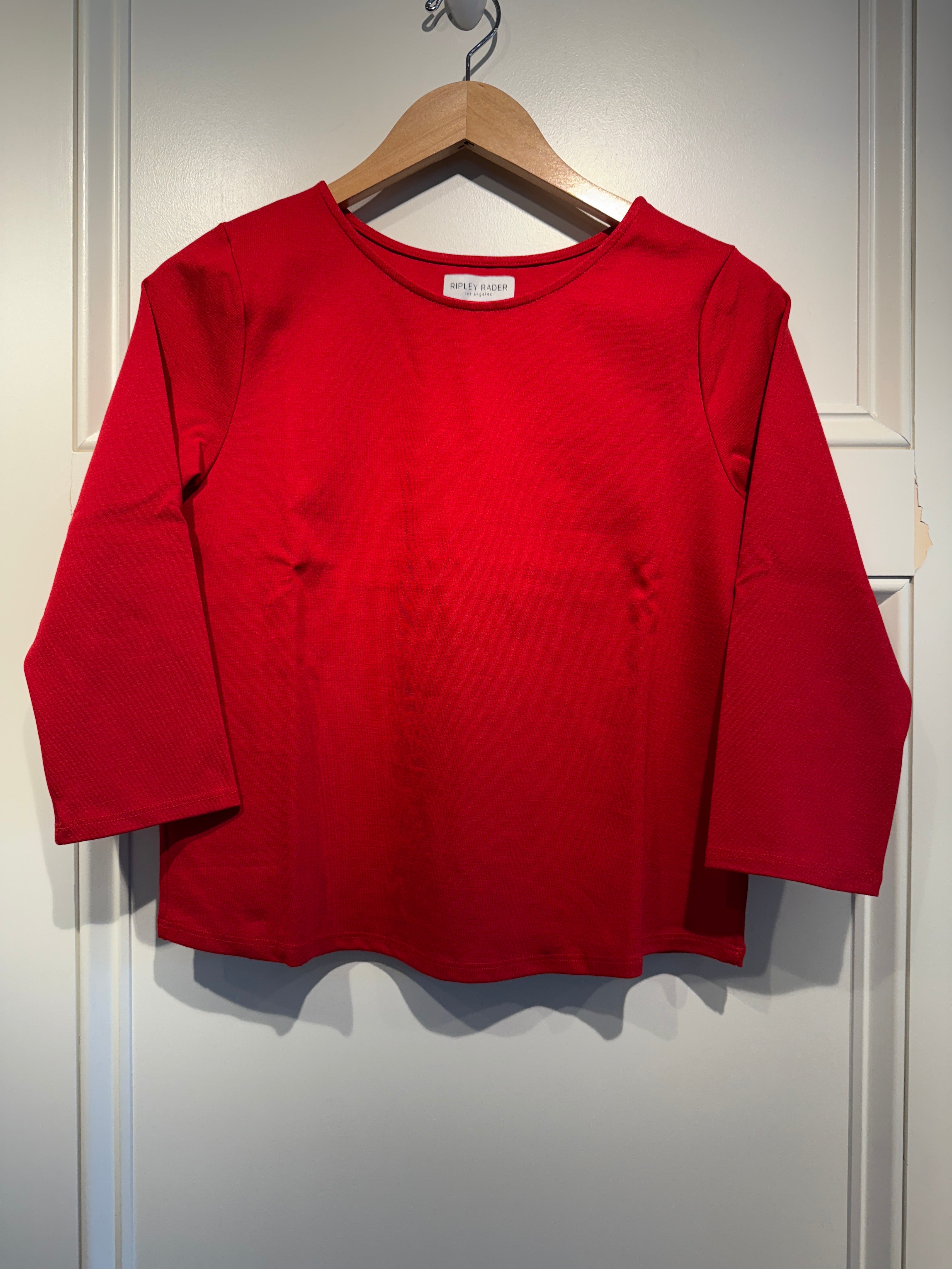 Ripley Rader 3/4 Sleeve Ponte Top Lipstick Red