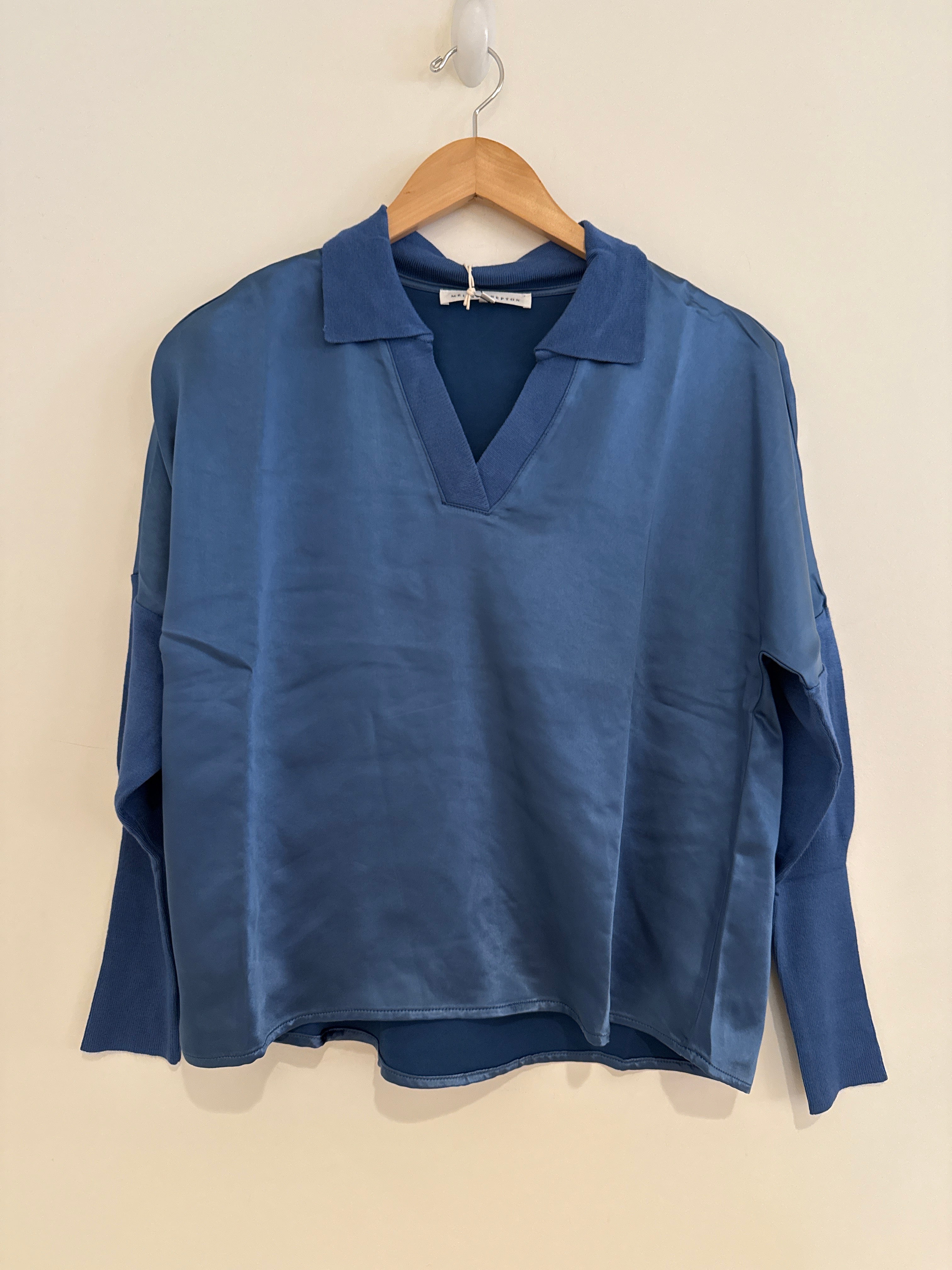 Melissa Nepton Satin Tina Top Blue