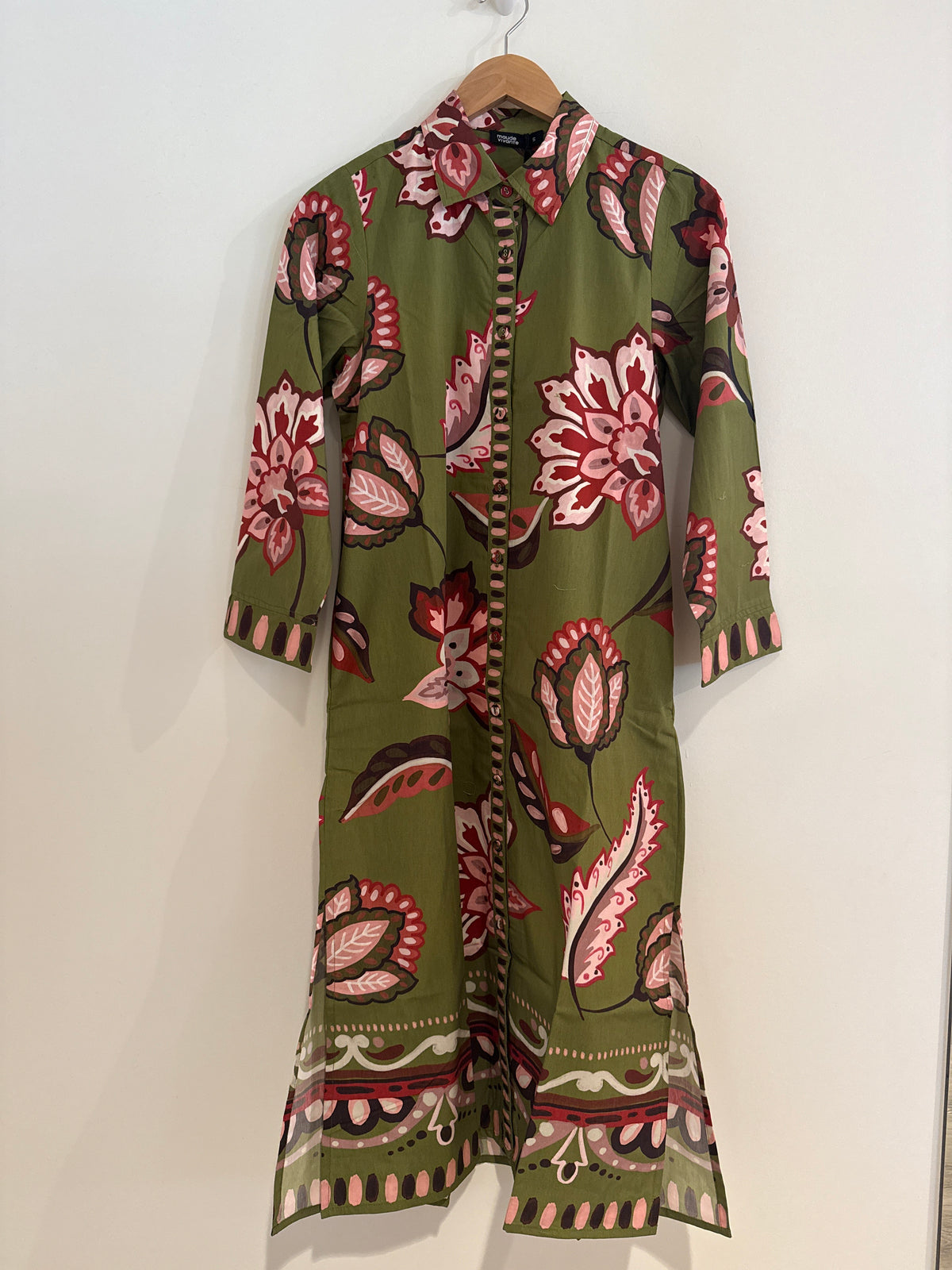 Maude Vivant Eliza Dress Olive Floral