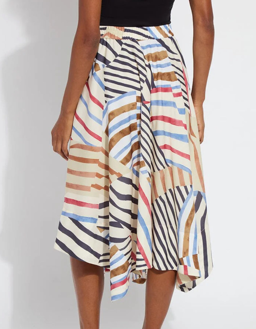 Lysse Multi Colored Striped Handkerchief Skirt