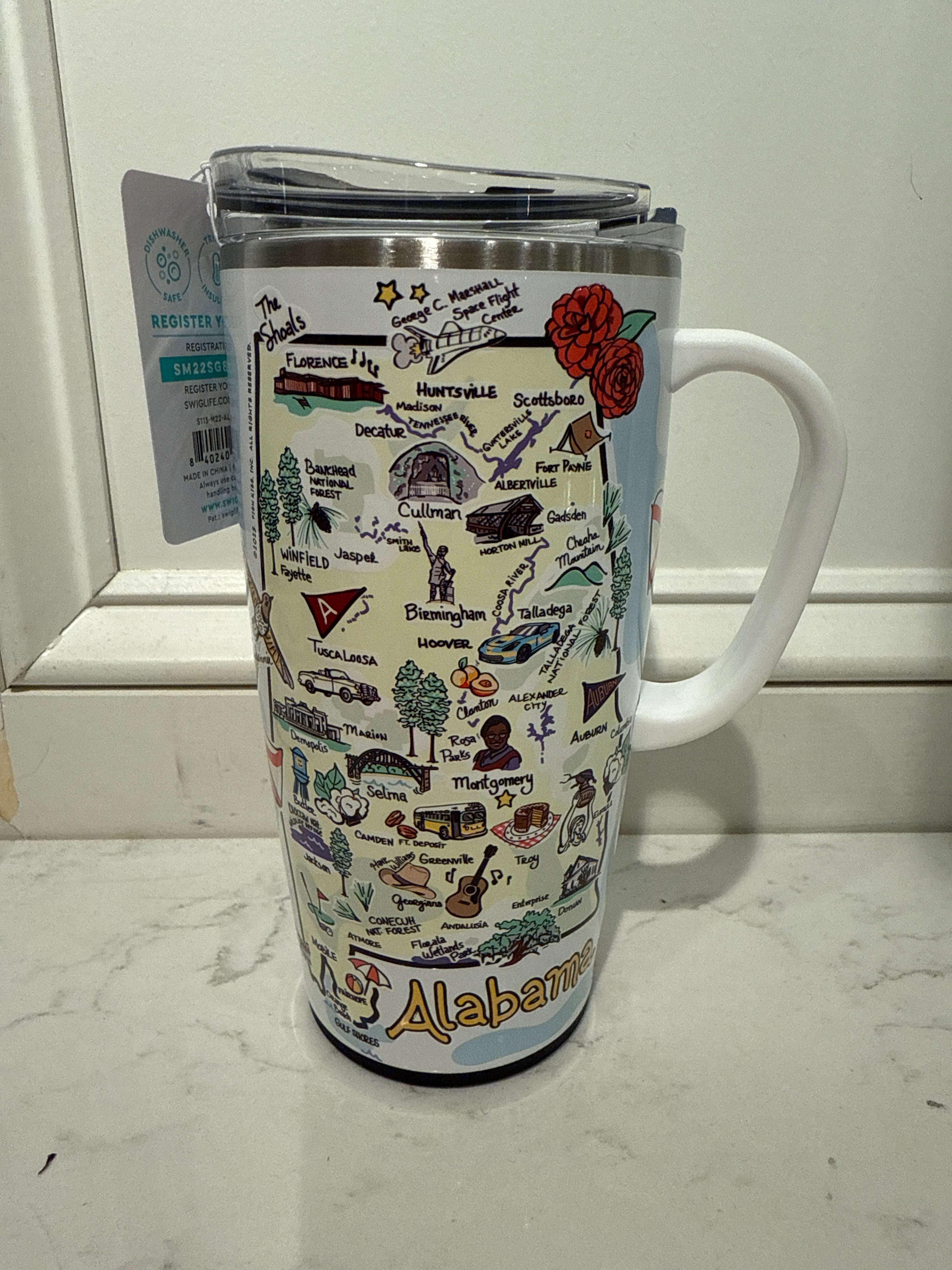 SWIG State of Alabama 22oz. Travel Mug