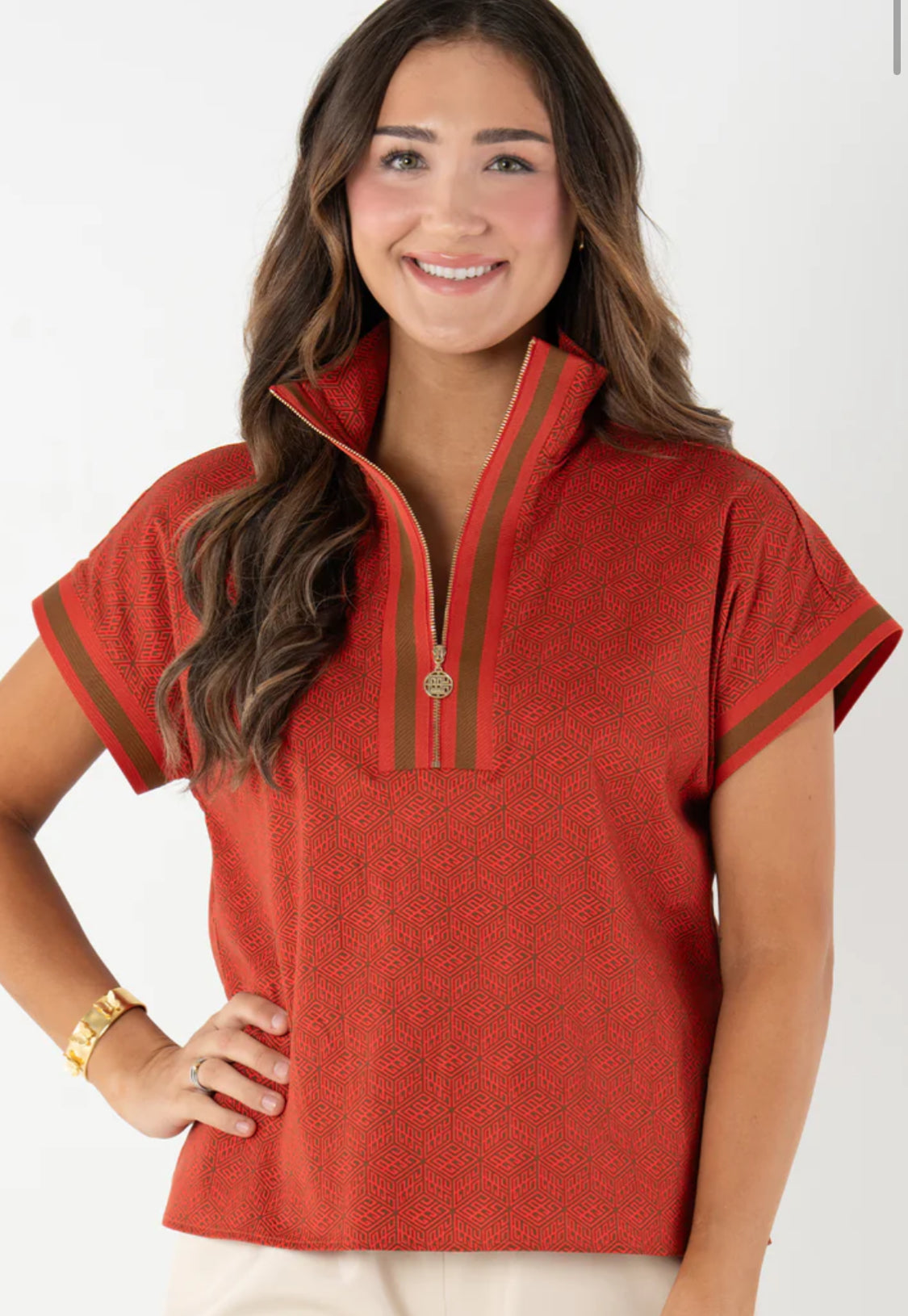 Emily McCarthy Poppy Pullover Tonal Monogram