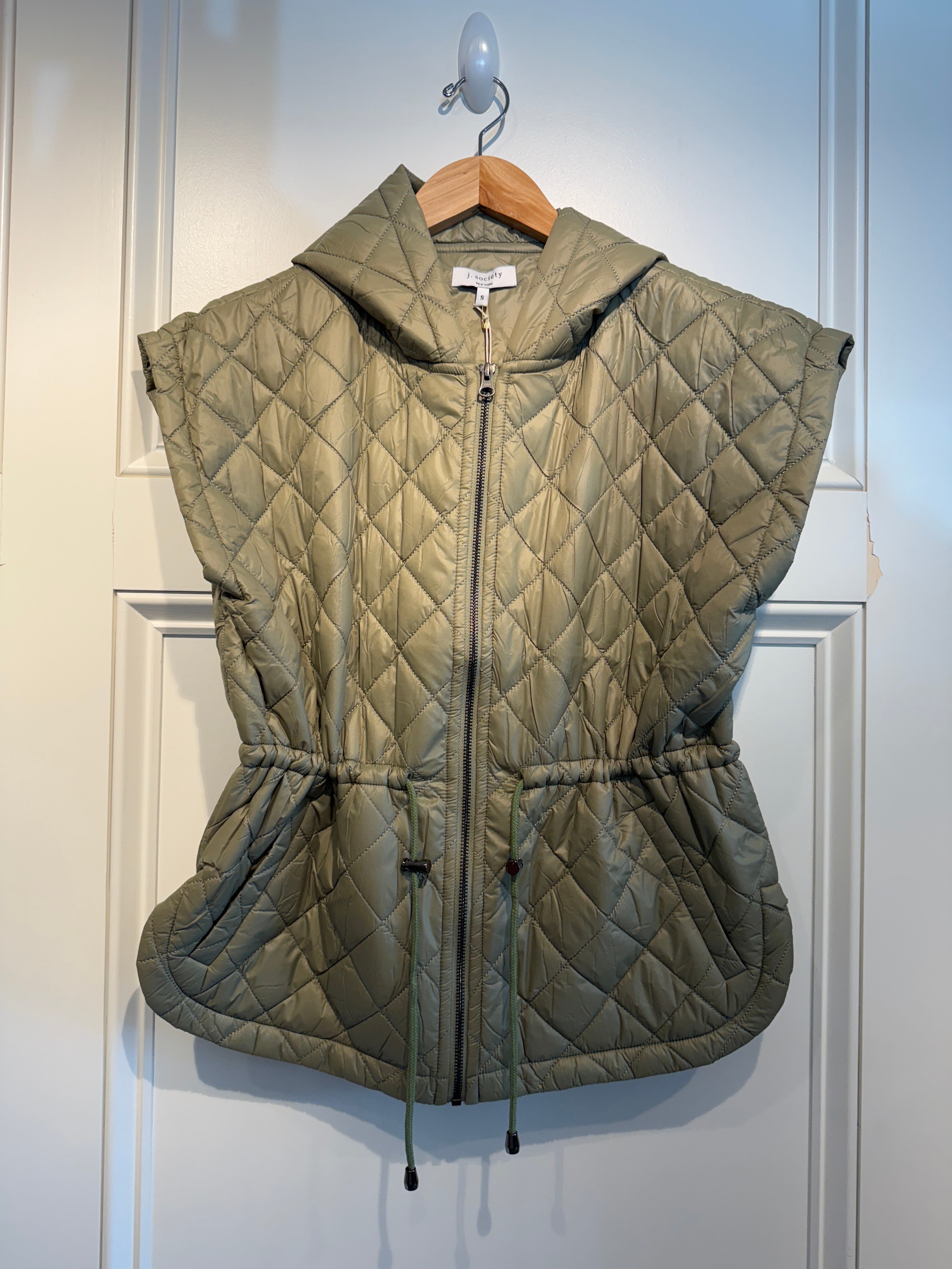 JS Quilted Vest Olive