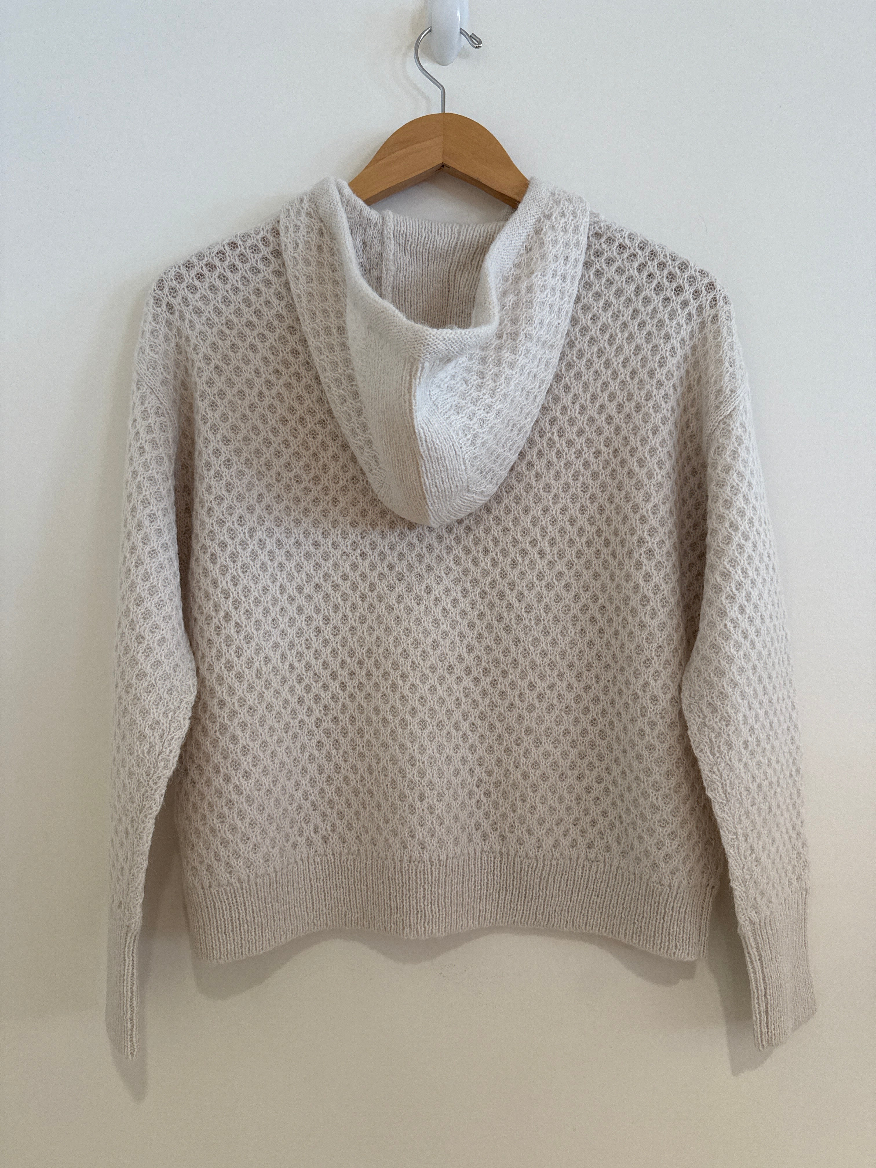Elliott Lauren Textured Hoodie Sweater Pearl