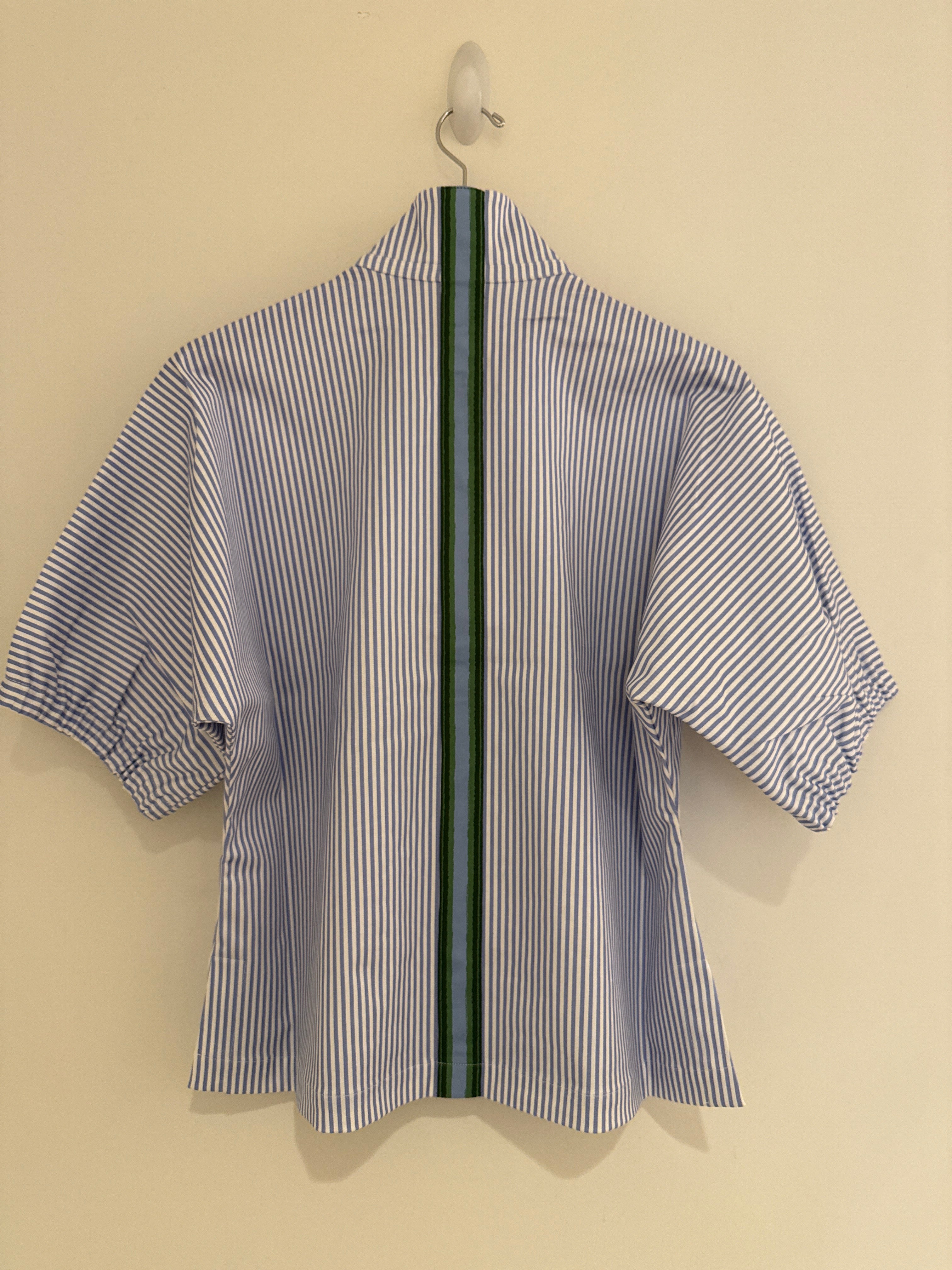 Emily McCarthy Poppy Top Blue Stripe