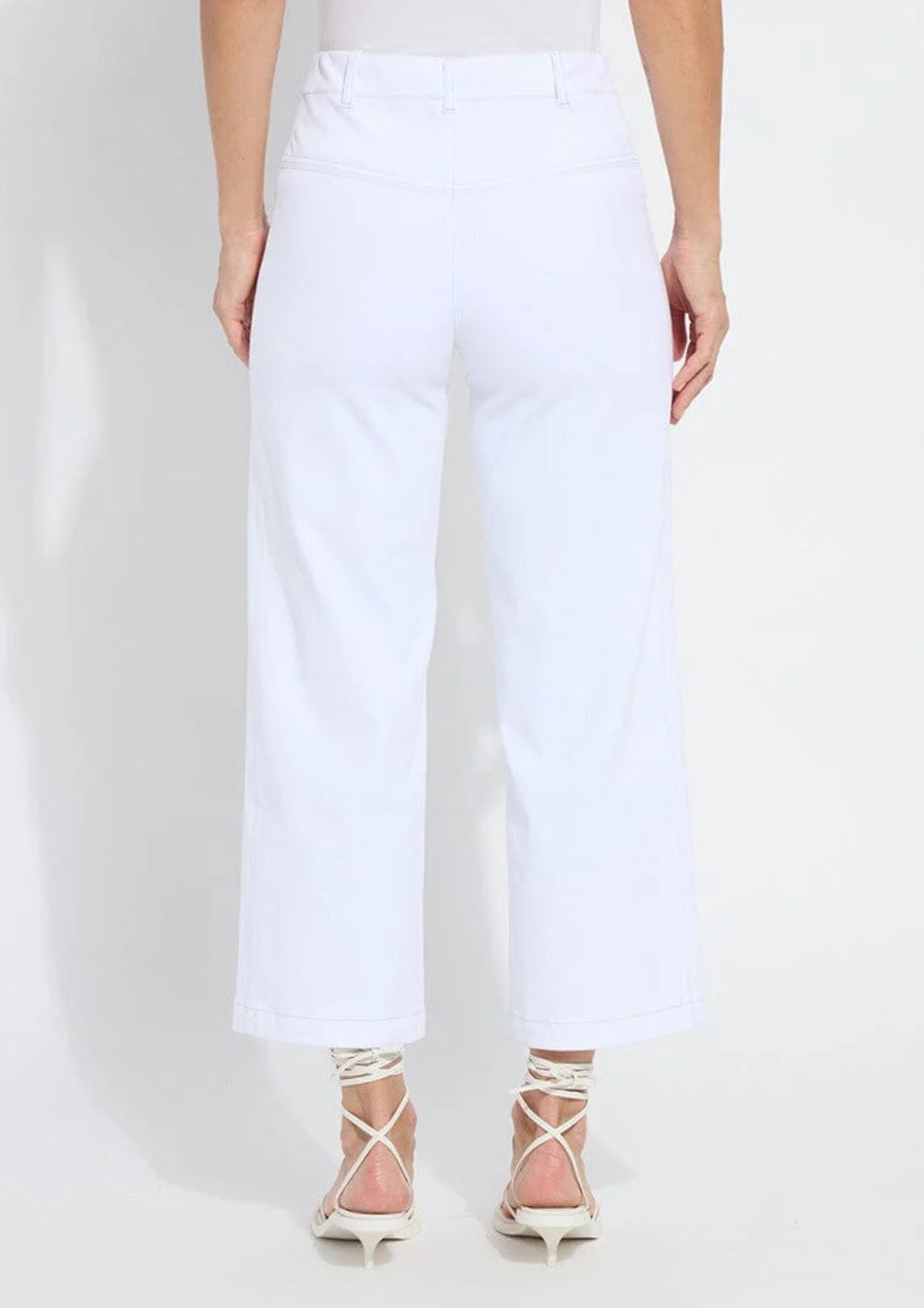 Lysse Layton Wide Leg Cropped Pant White