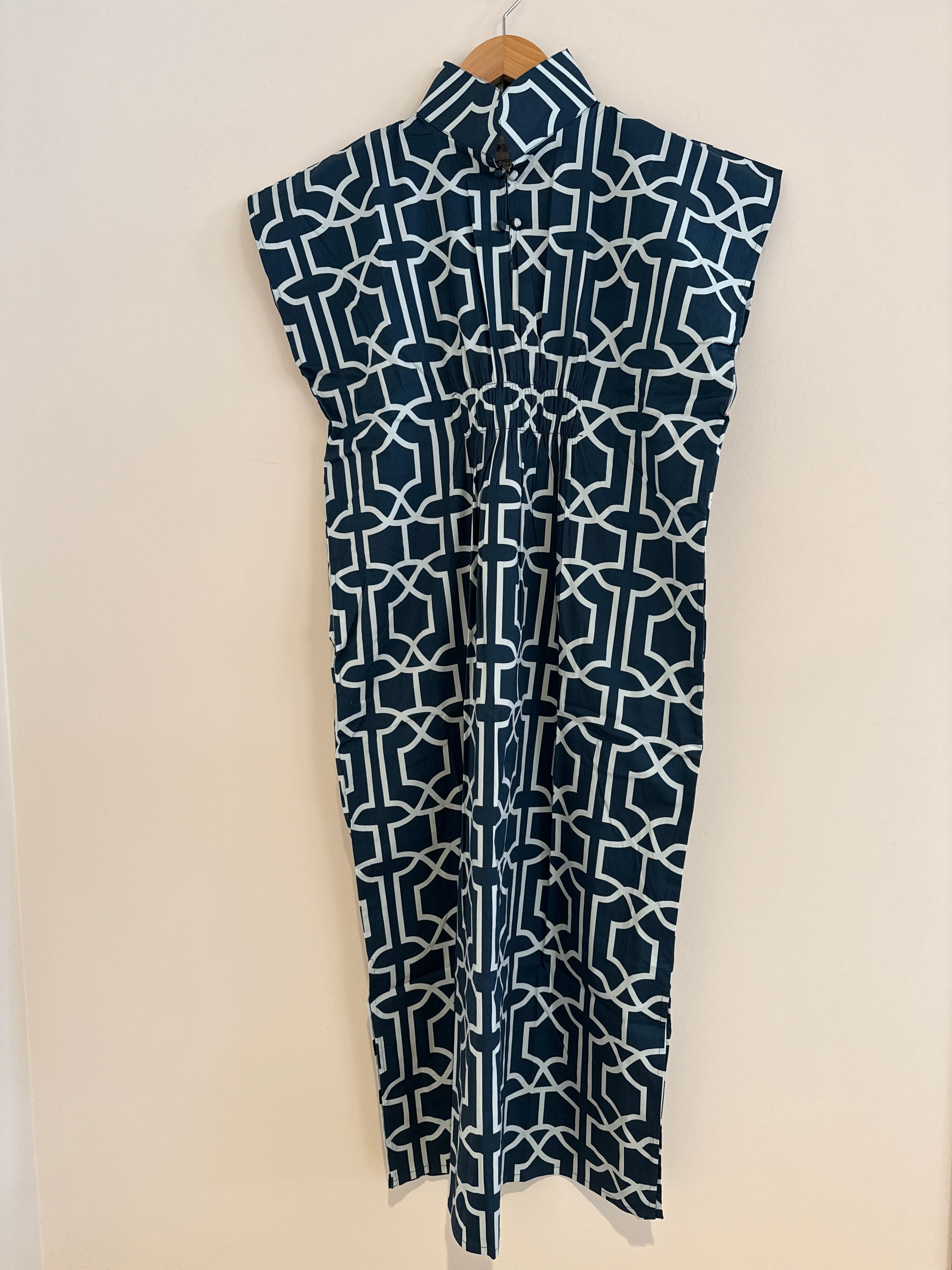 Holly Shae June Caftan Lattice Navy-One Size
