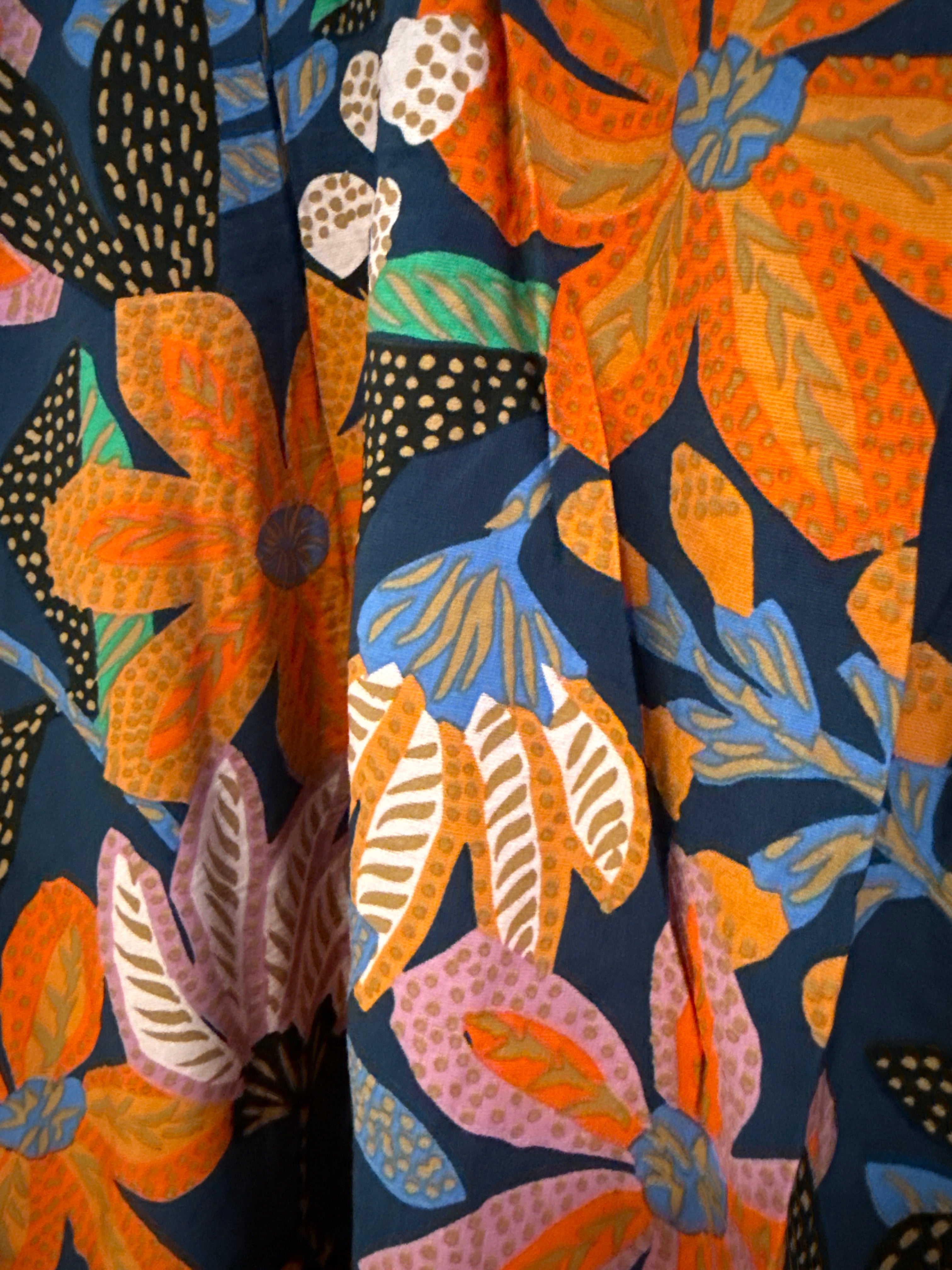 Compania Fantastica V Neck Midi Dress Tiger Lily