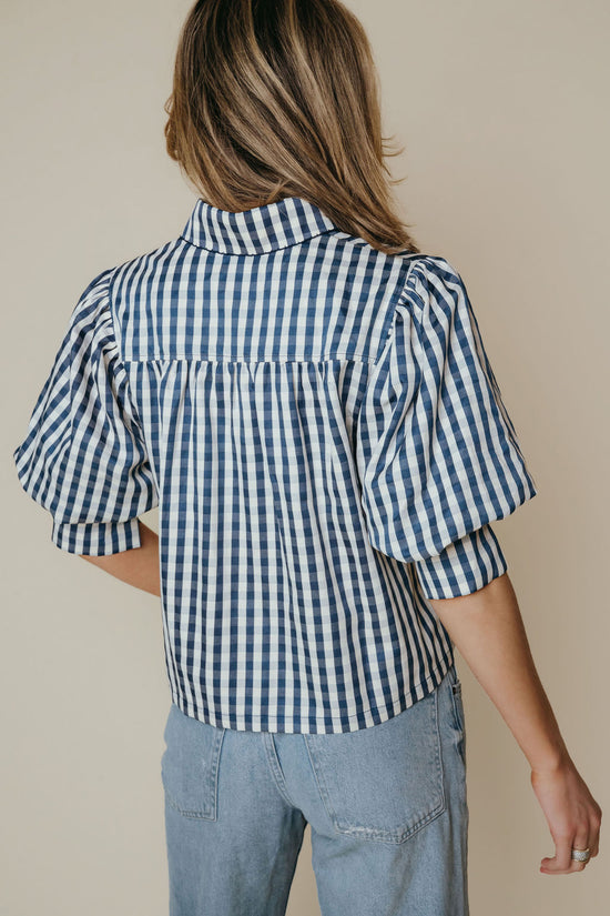 LaRoque Strahley Top Navy & Cream Check