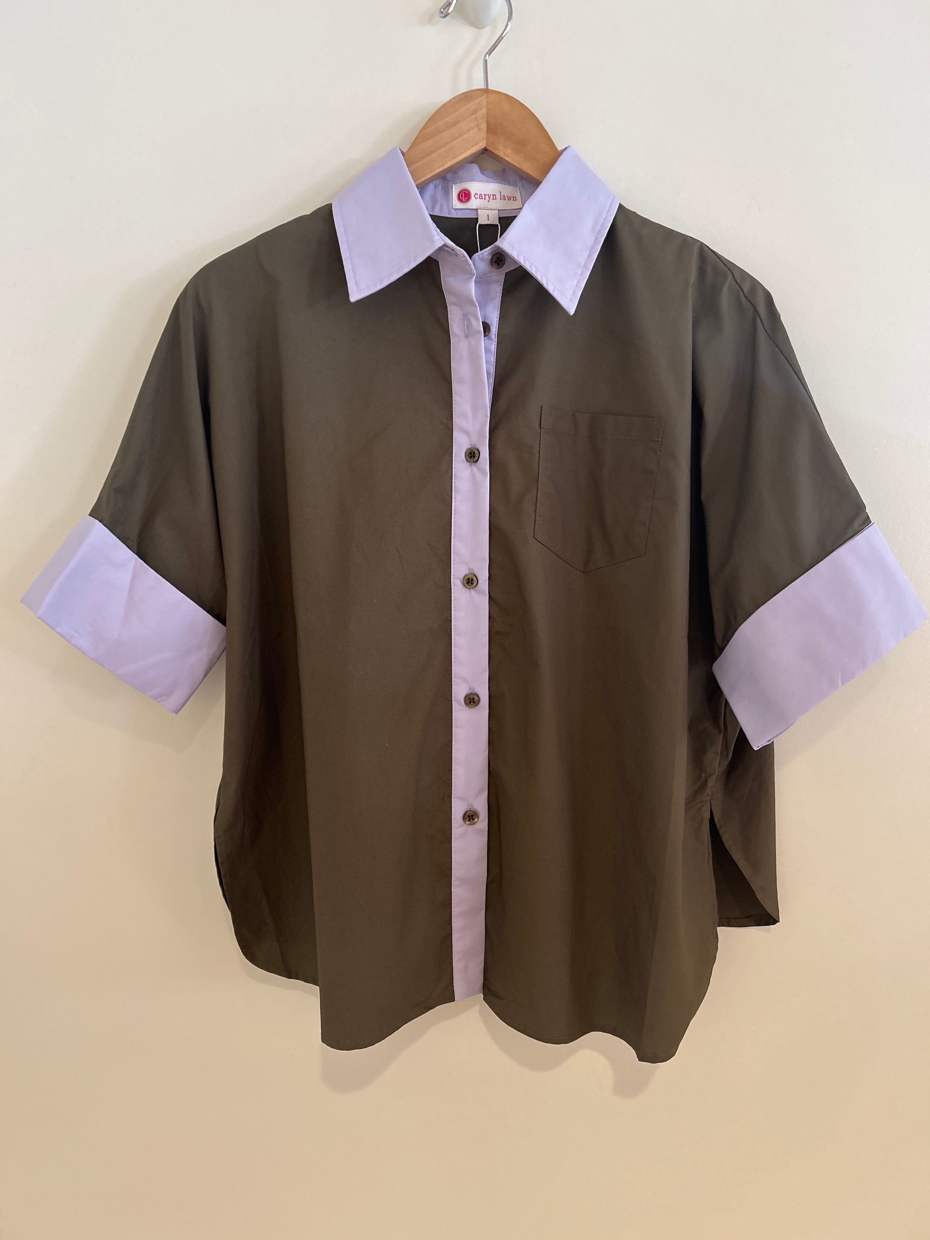 Caryn Lawn Abby Swing Top Forest and Lavender