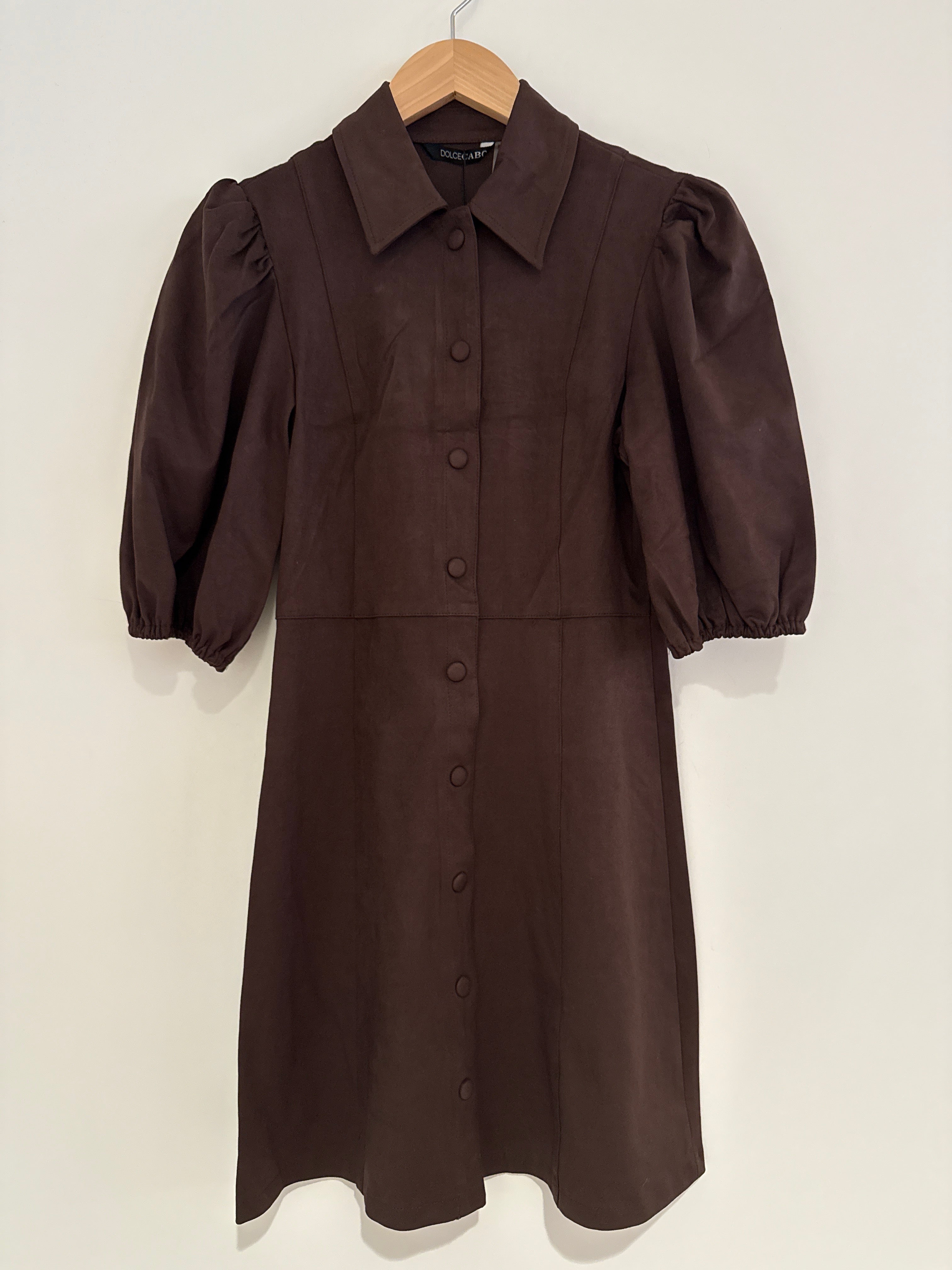 Dolce Cabo Faux Suede Dress Chocolate