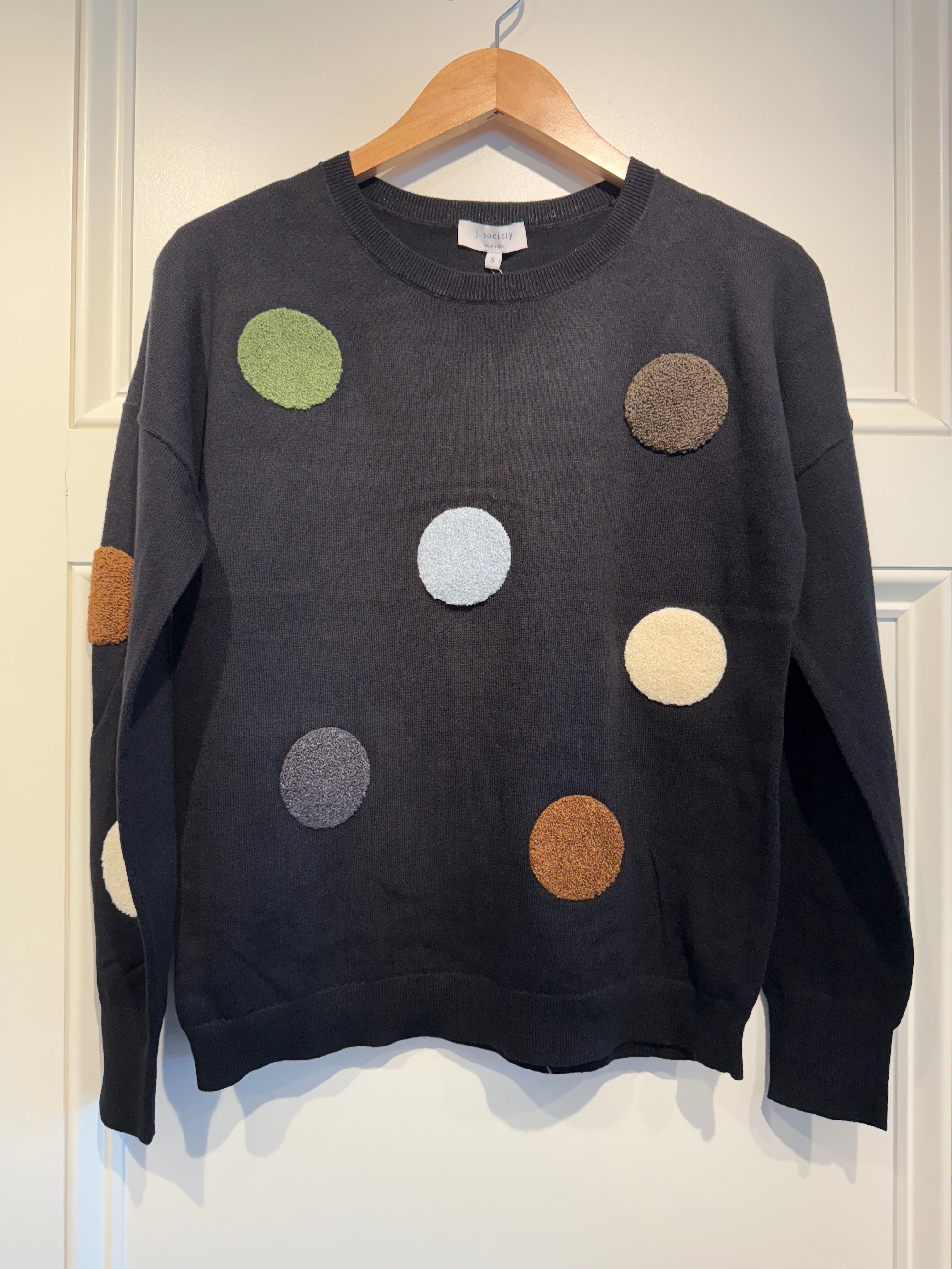 JS Dot Sweater Black