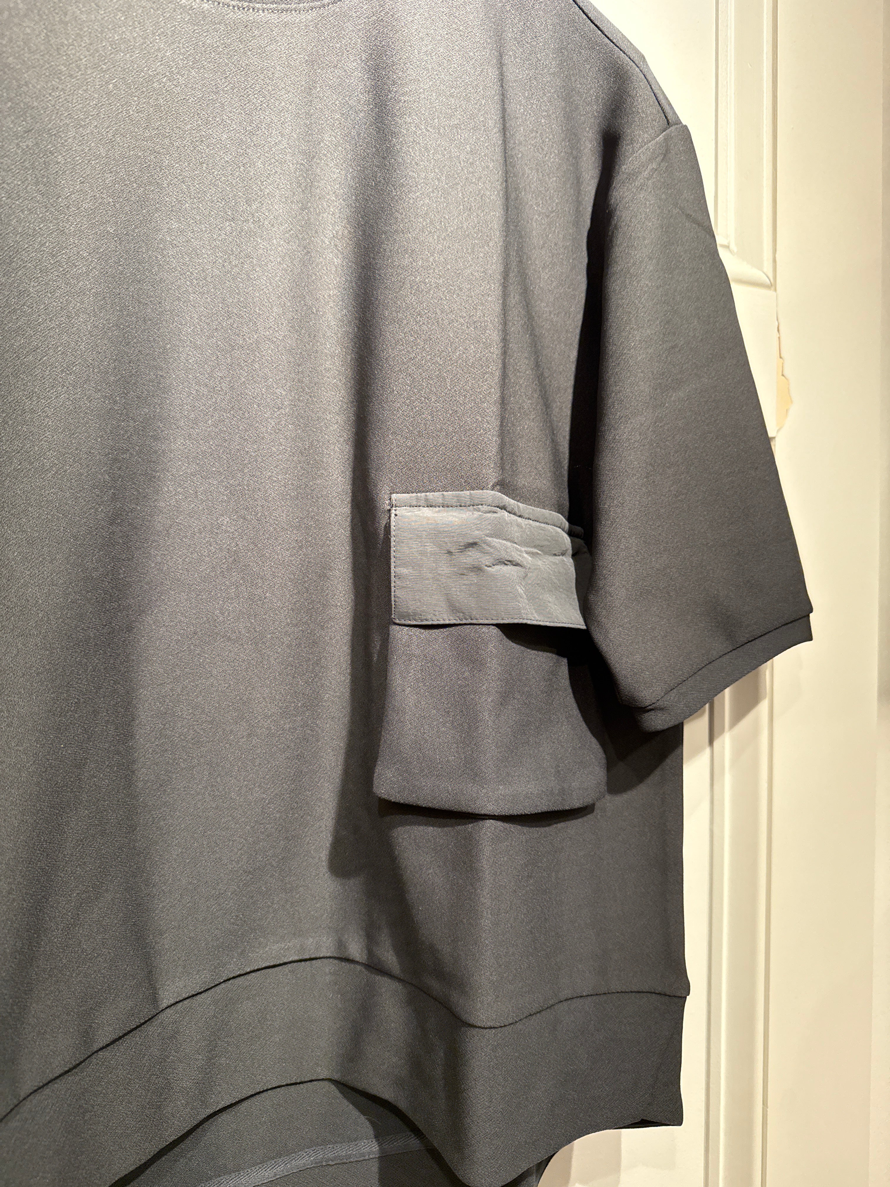 Joh Karen Knit Crepe Top Charcoal