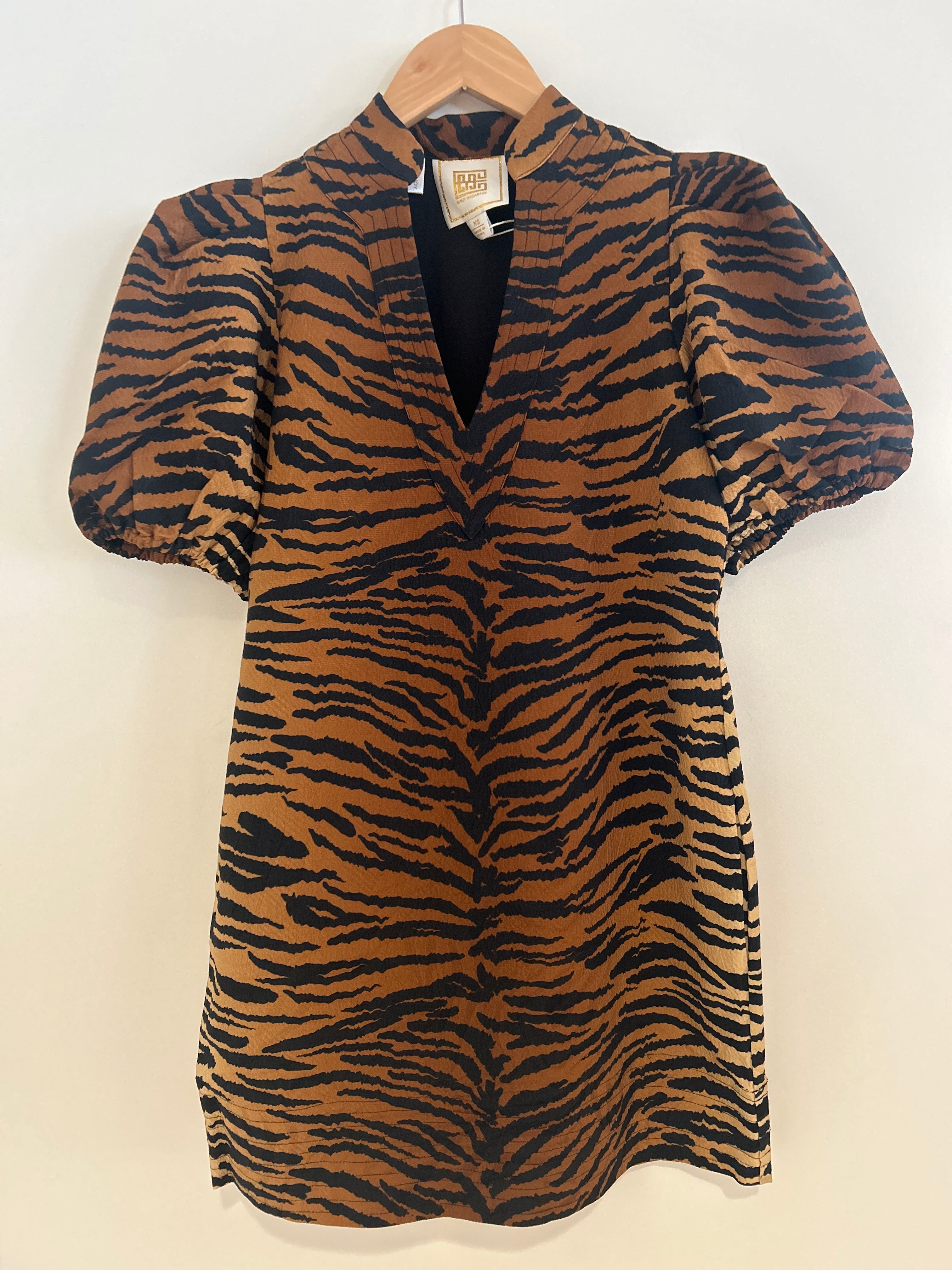 Emily McCarthy Hampton Mini Dress Tiger Jacquard