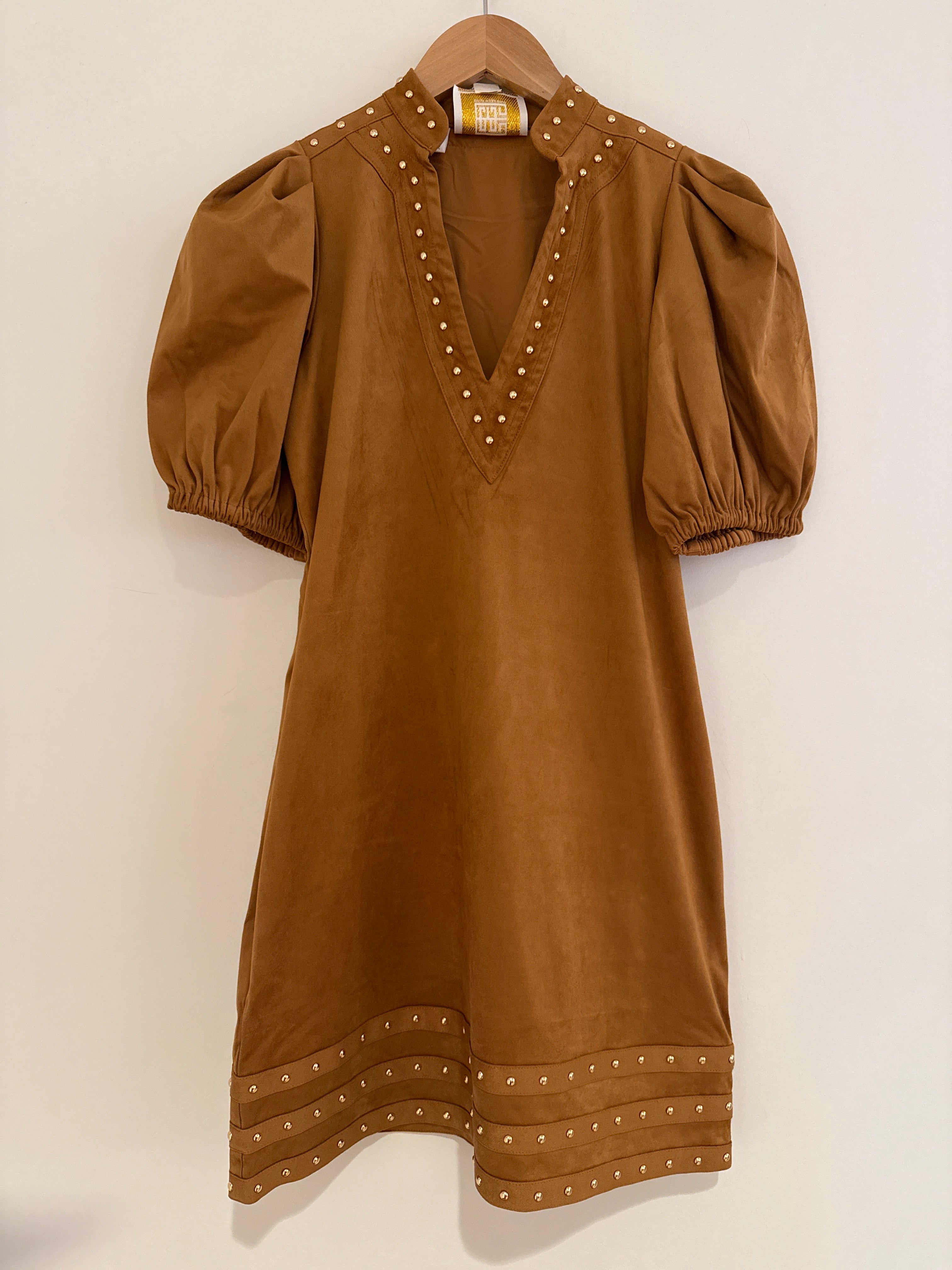 Emily McCarthy Hampton Mini Dress Brown Sugar