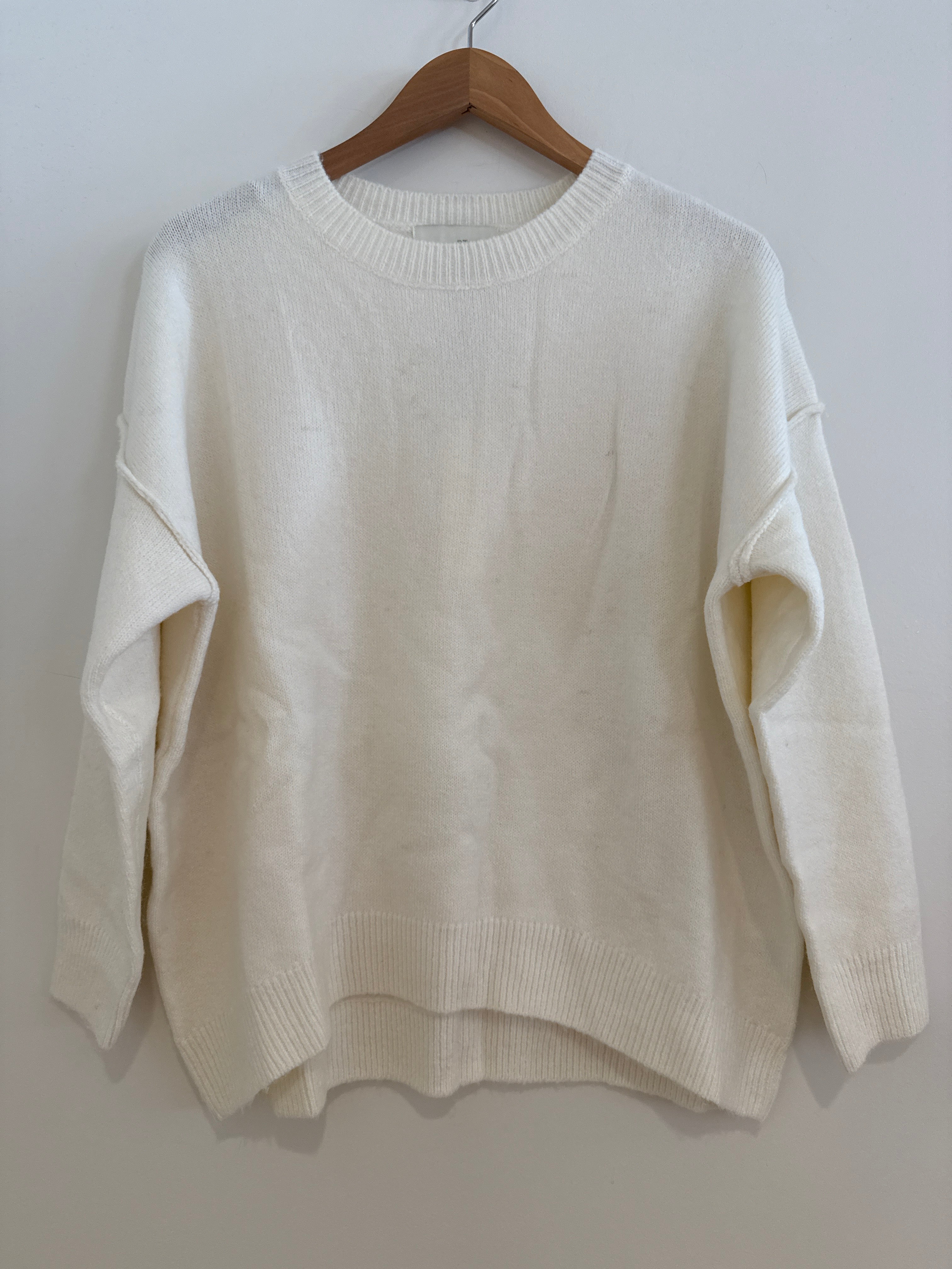 Soft Crew Neck Sweater Ivory