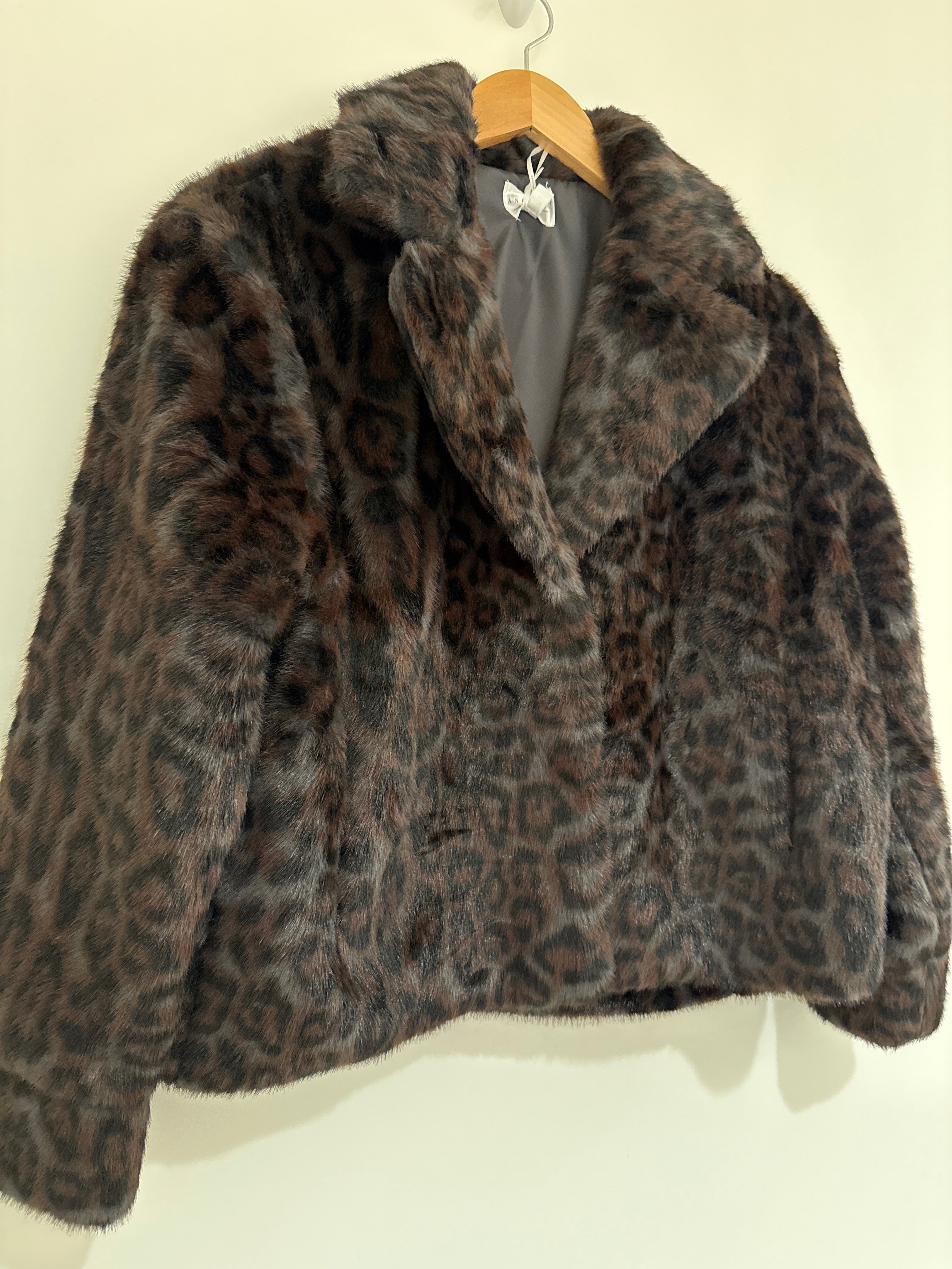 Anonyme Leopard Faux Fur Jacket