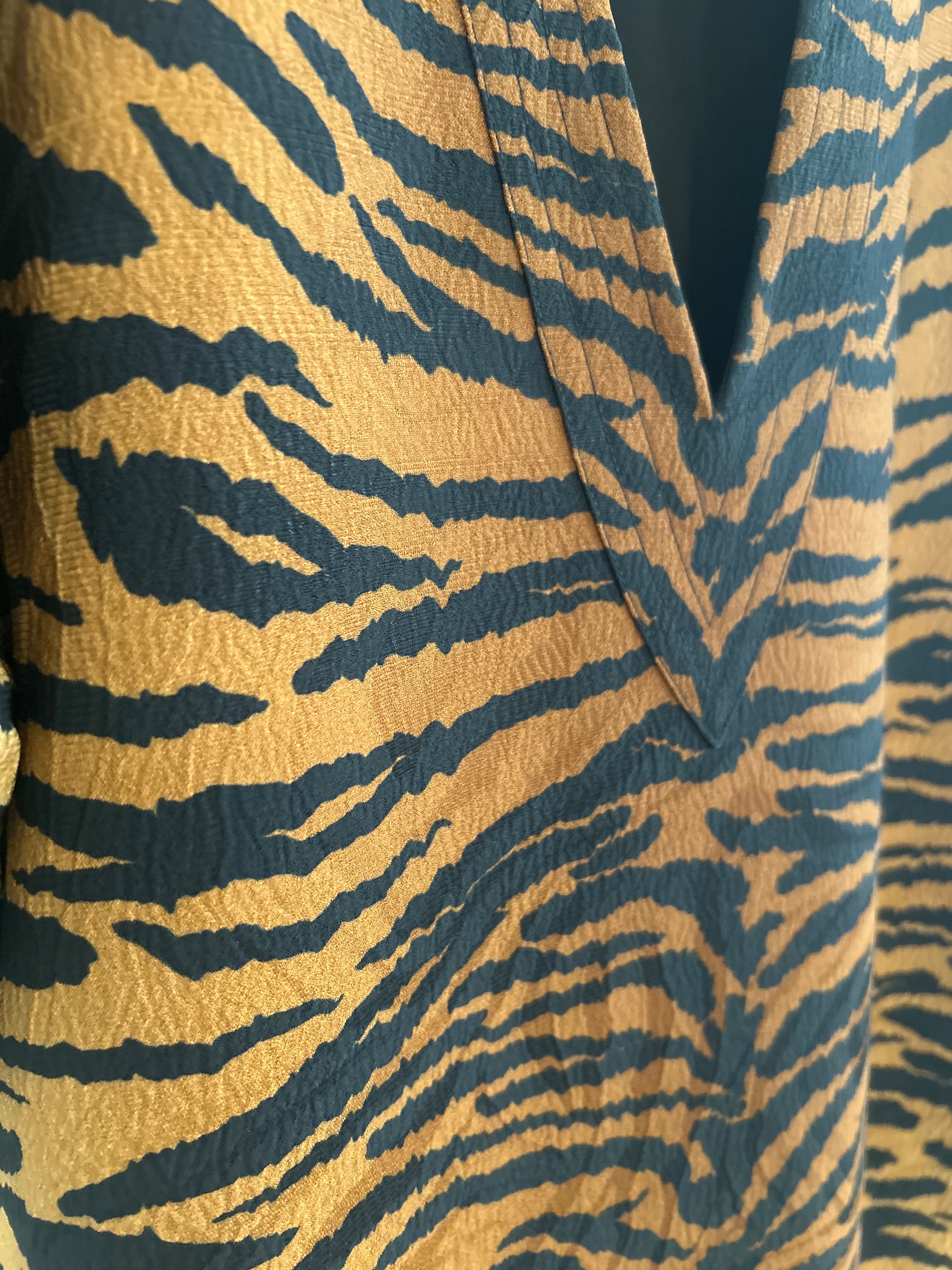 Emily McCarthy Hampton Mini Dress Tiger Jacquard