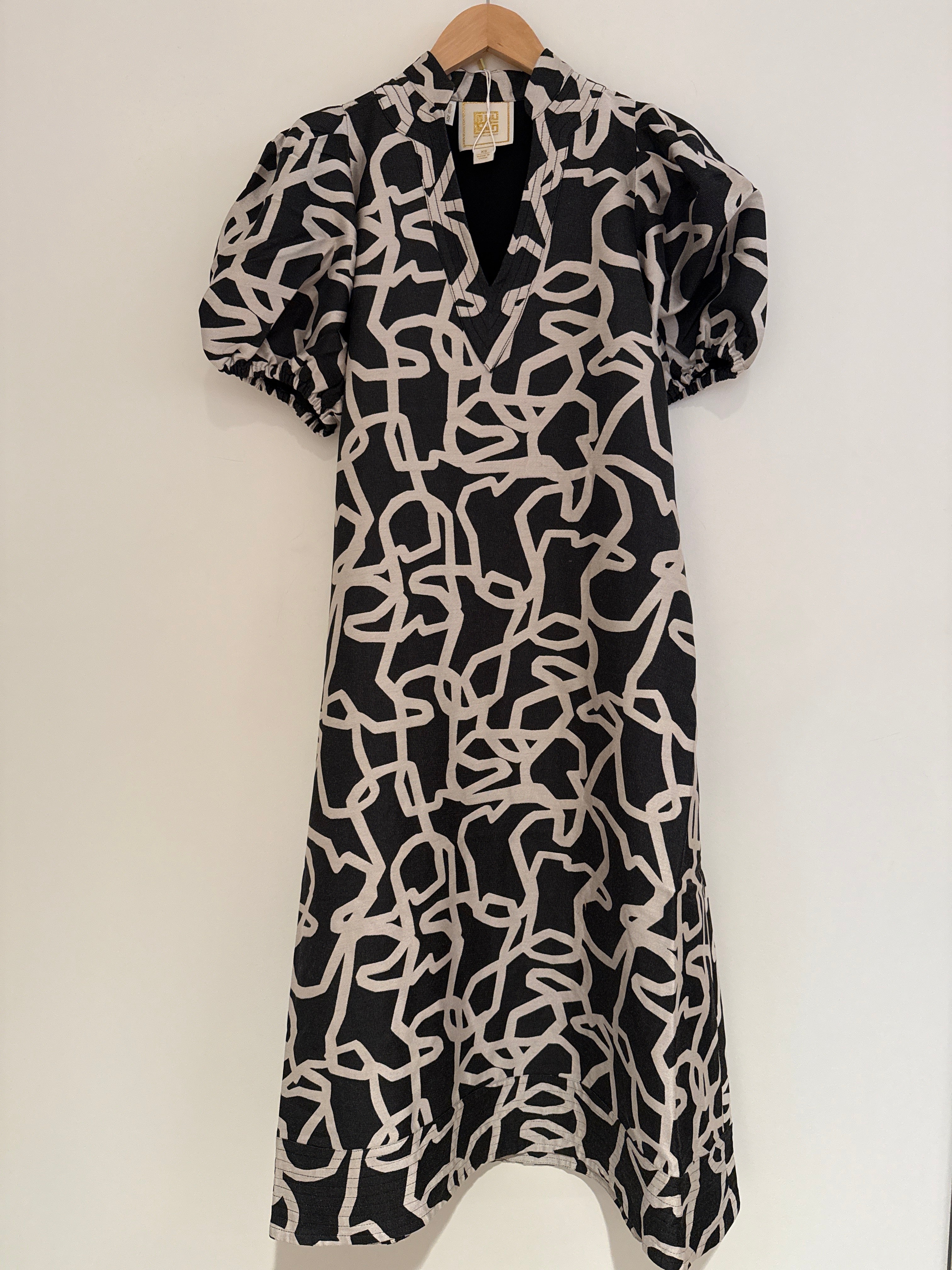 Emily McCarthy Hampton Midi Dress Novelty Jacquard