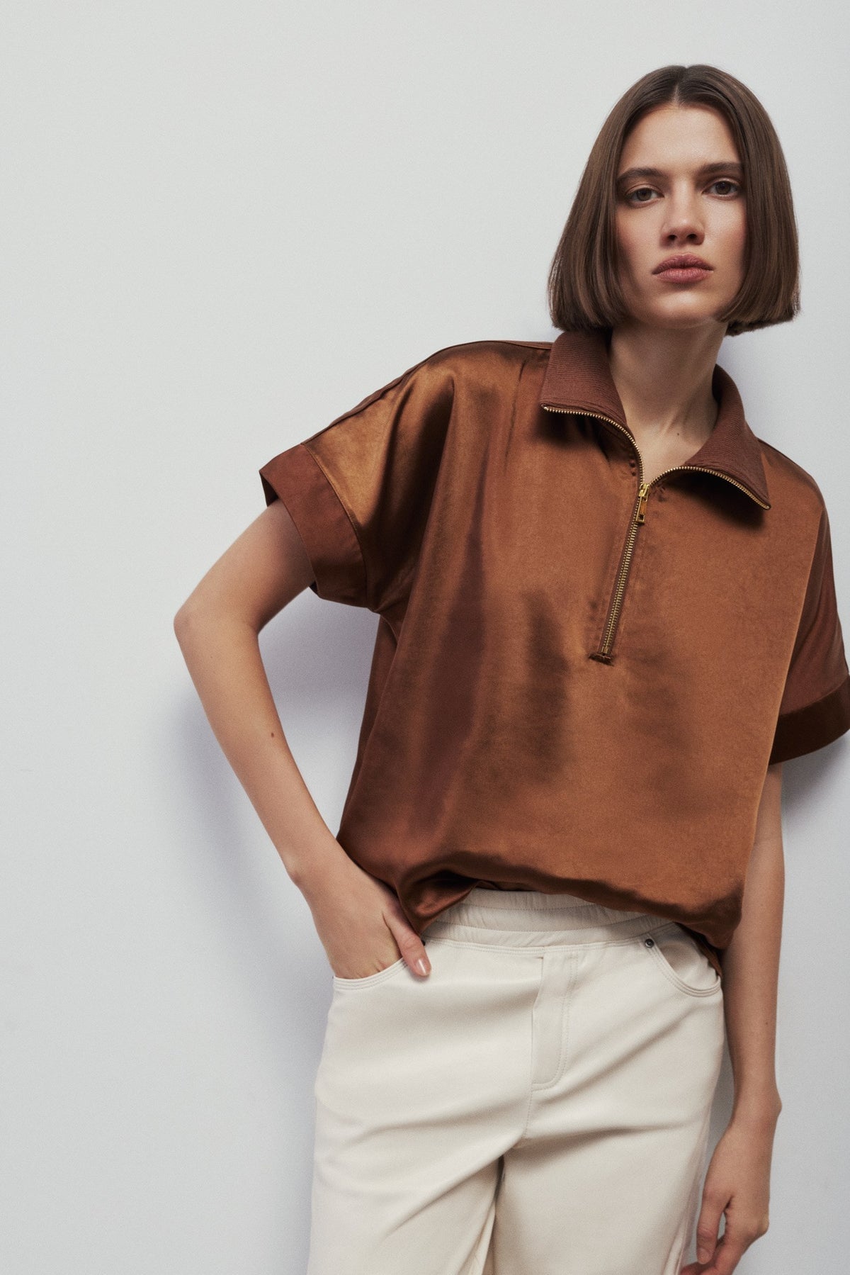 Melissa Nepton Hera Top Chestnut