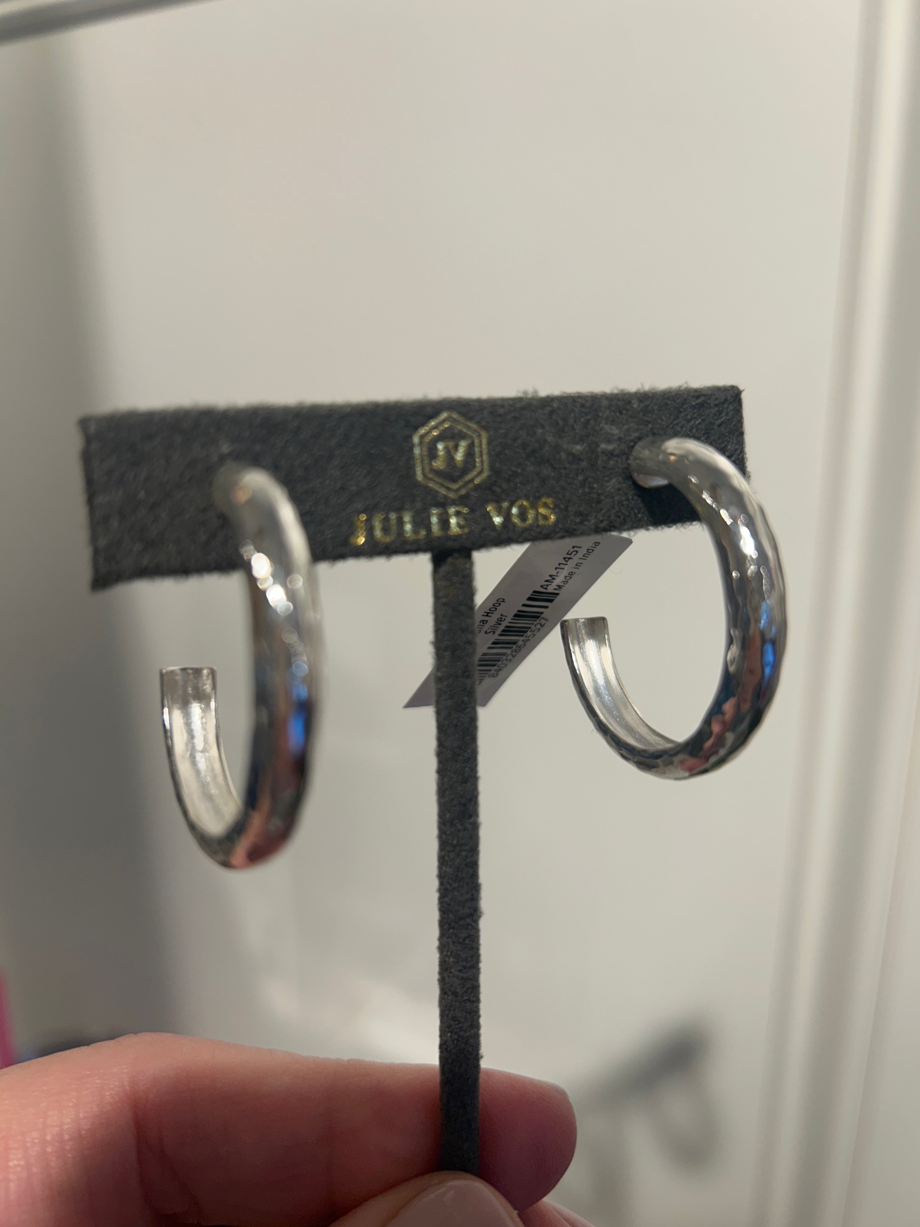 Julie Vos Havana Hoop Silver Medium