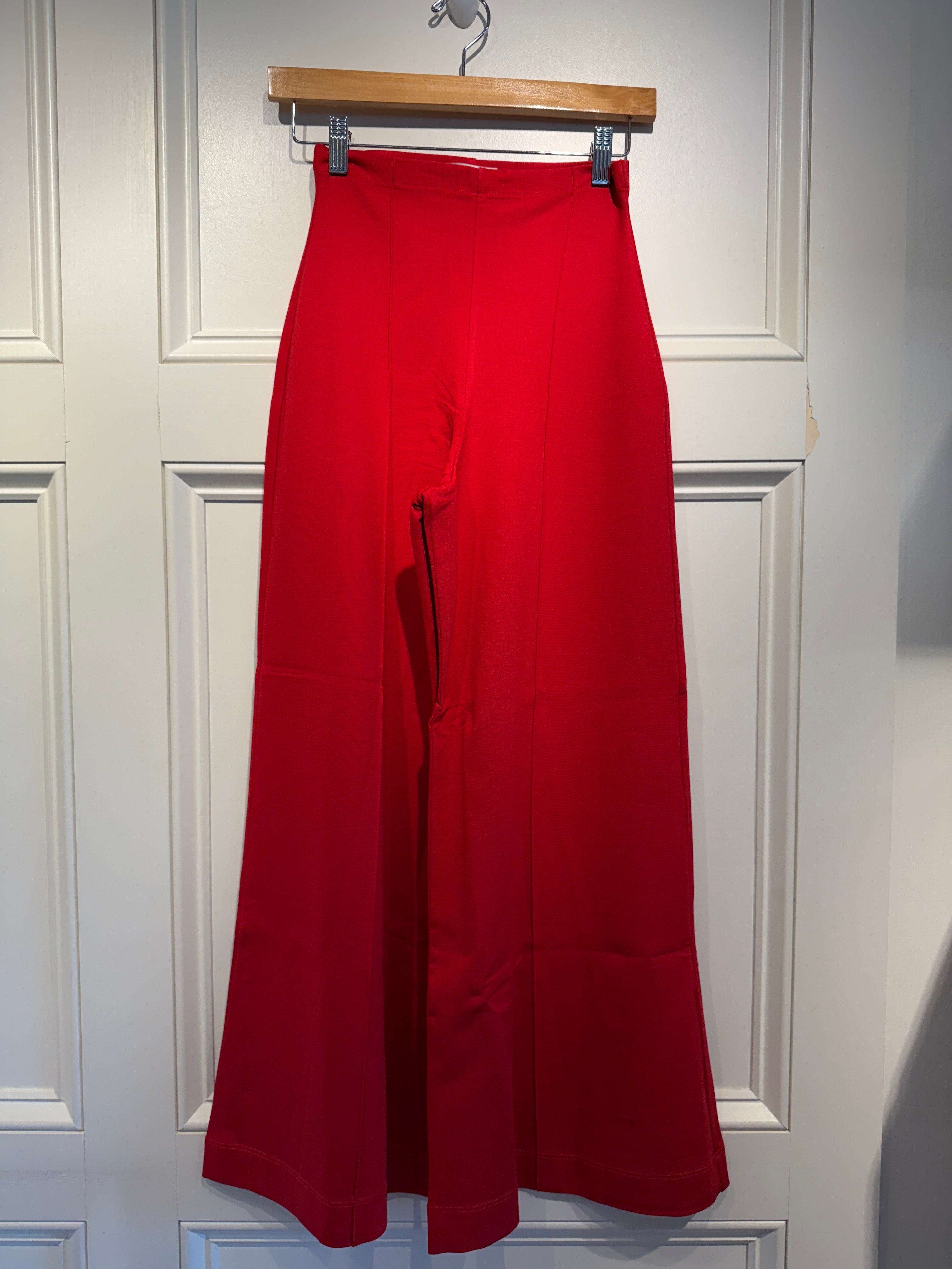 Ripley Rader Cropped Ponte Pant Lipstick Red
