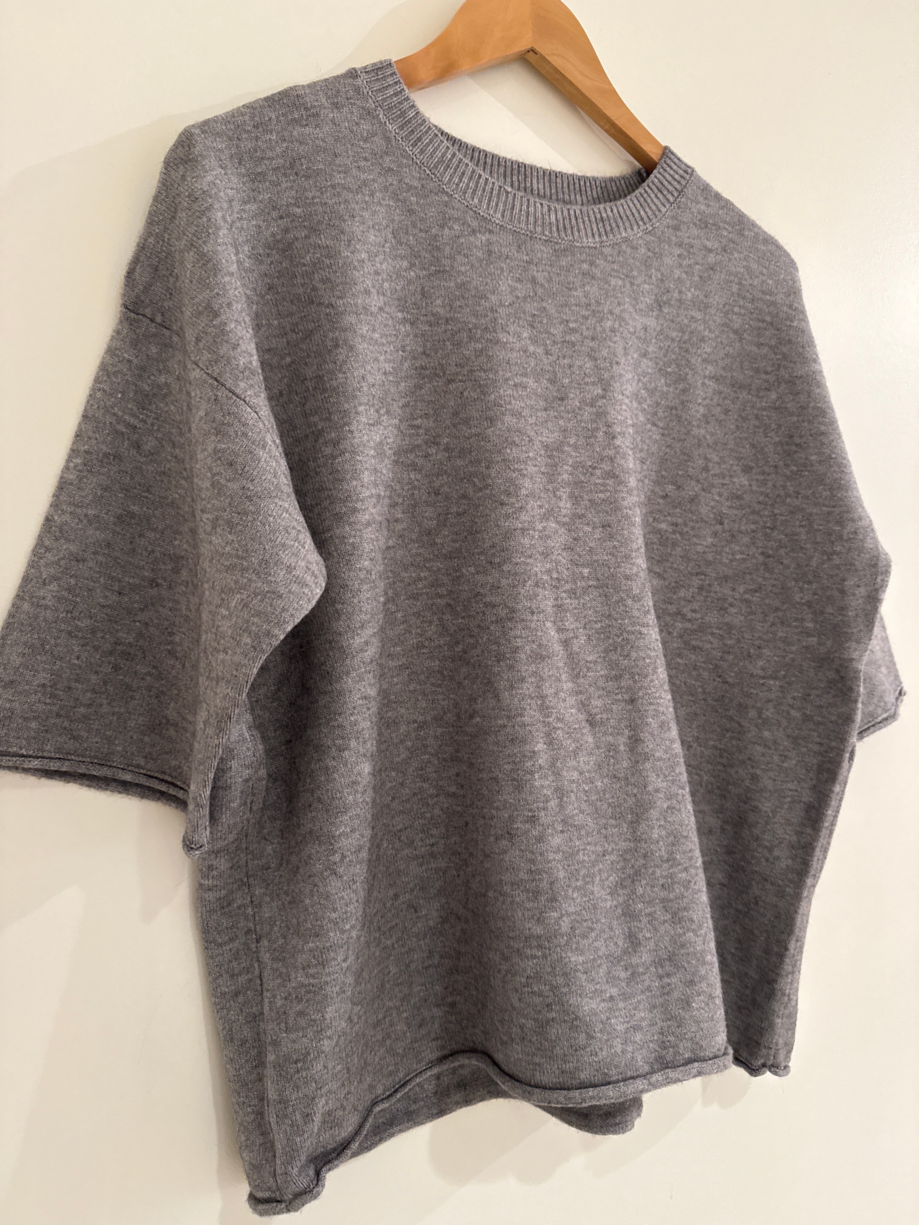 RR Oversized Short Sleeve Knit Sweater