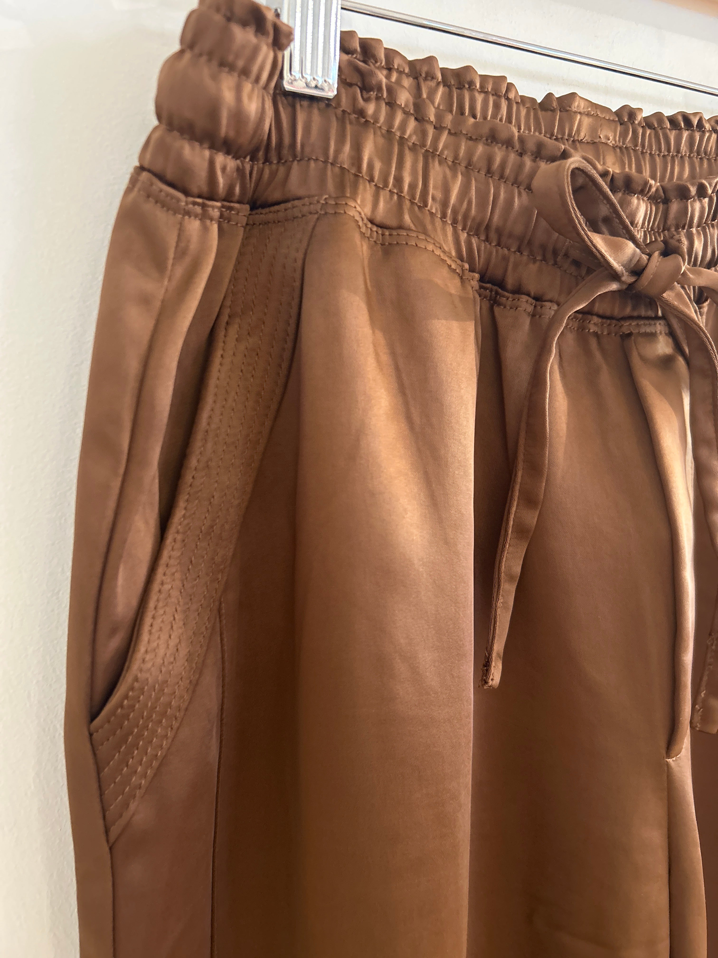 Melissa Nepton Collette Satin Pant Chestnut