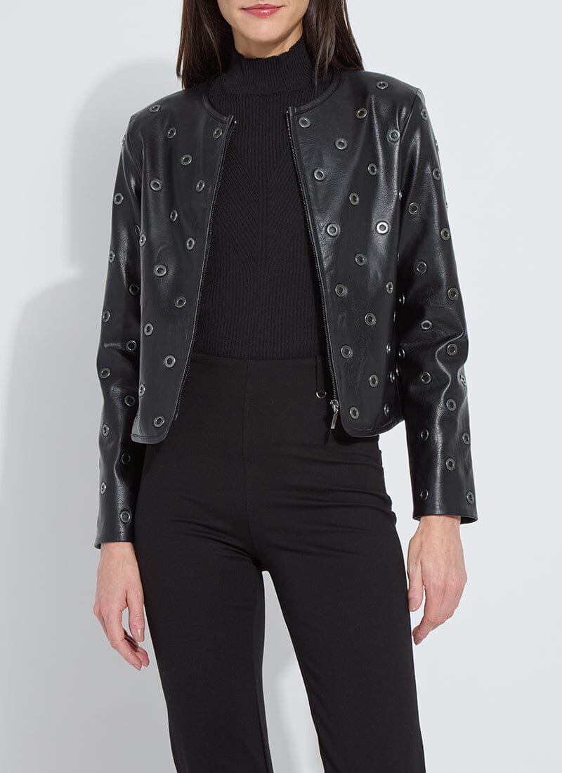 Lysse Grommet Faux Leather Jacket