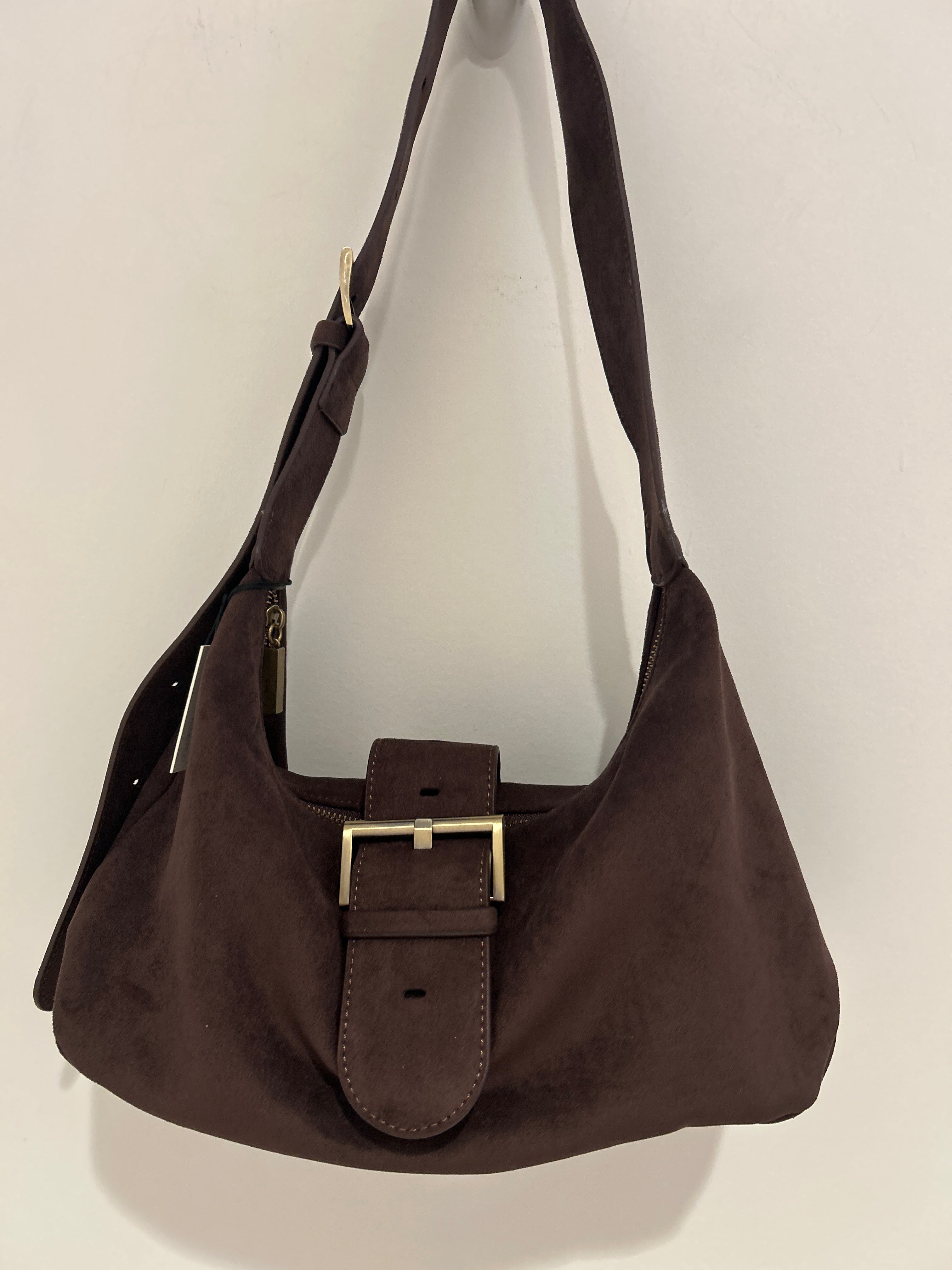 RR Faux Suede Handbag