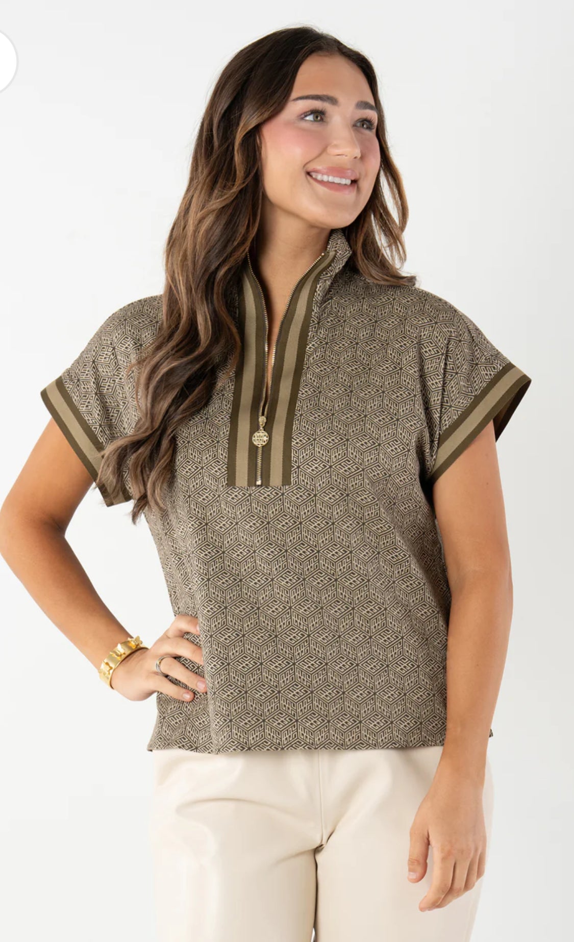 Emily McCarthy Poppy Pullover Tonal Monogram