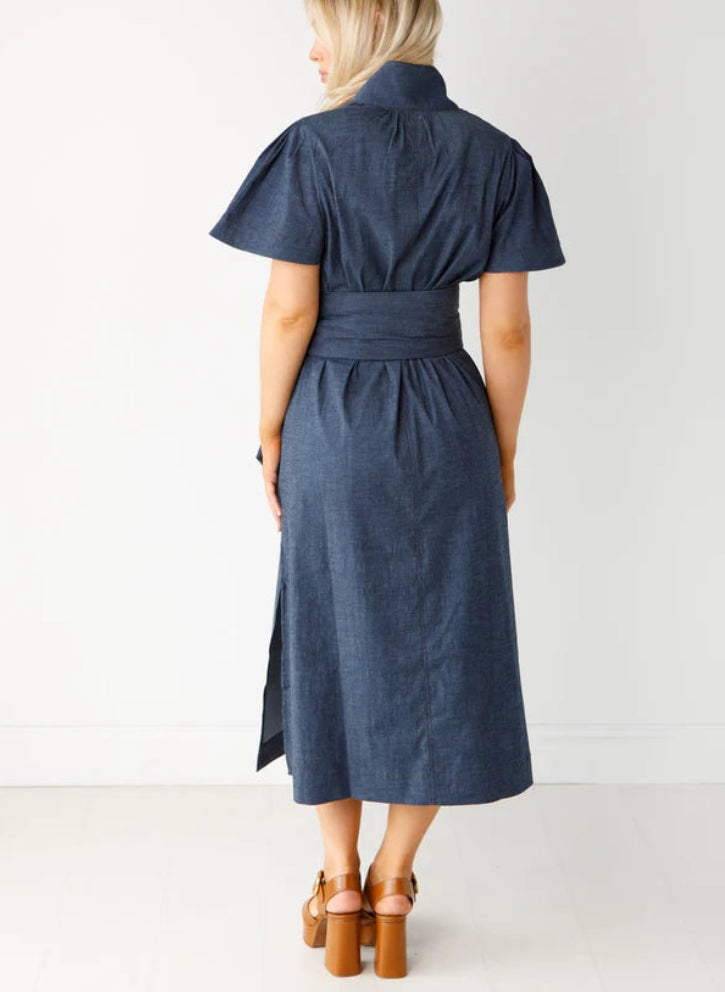 Holly Shae Gretchen Maxi Dress Stretch Denim