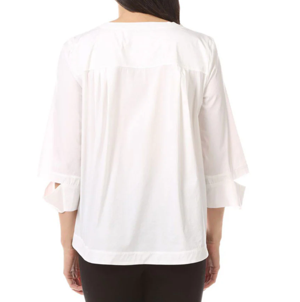 Elliot Lauren White Split Sleeve Top