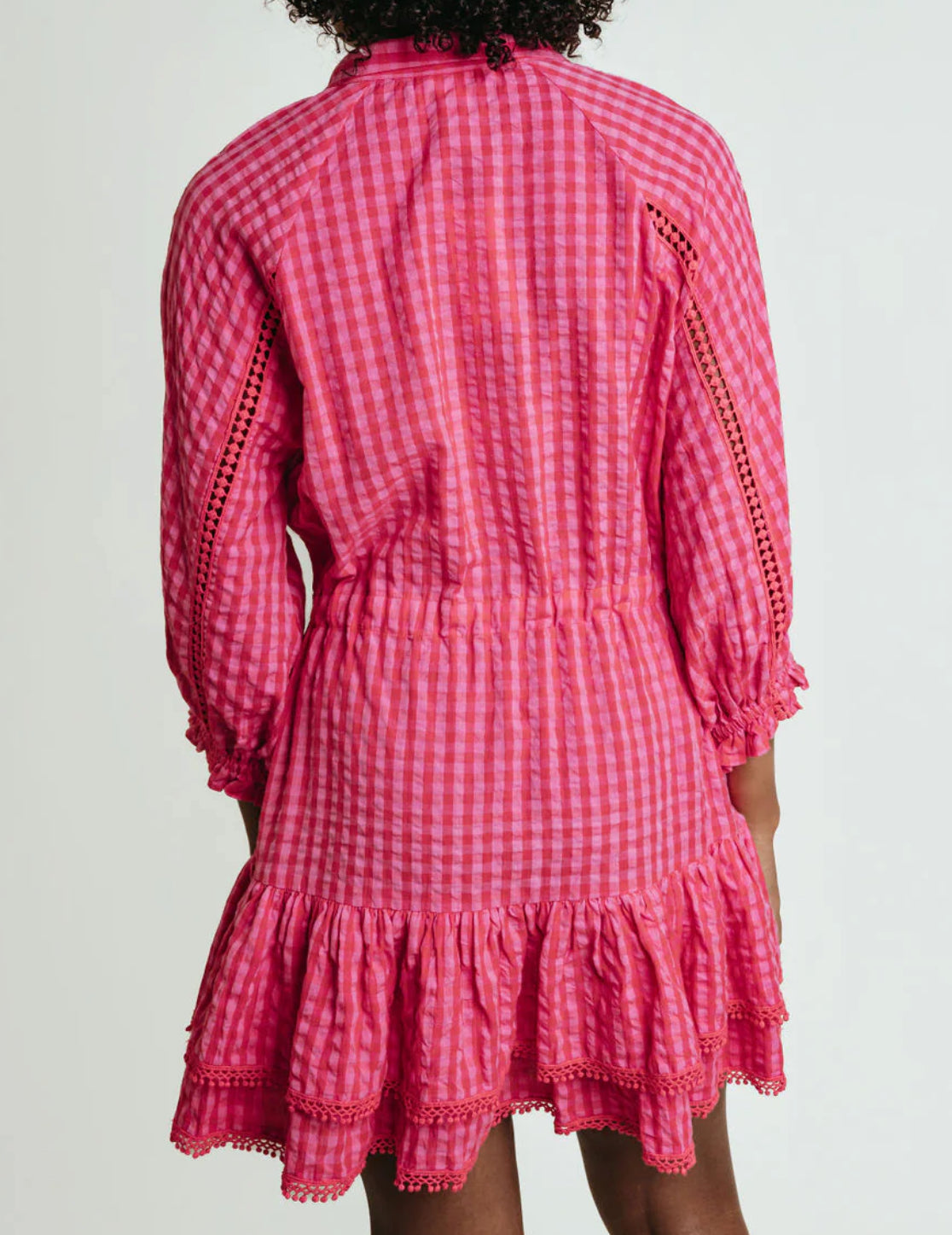 LaRoque Janie Dress Pink & Red Check