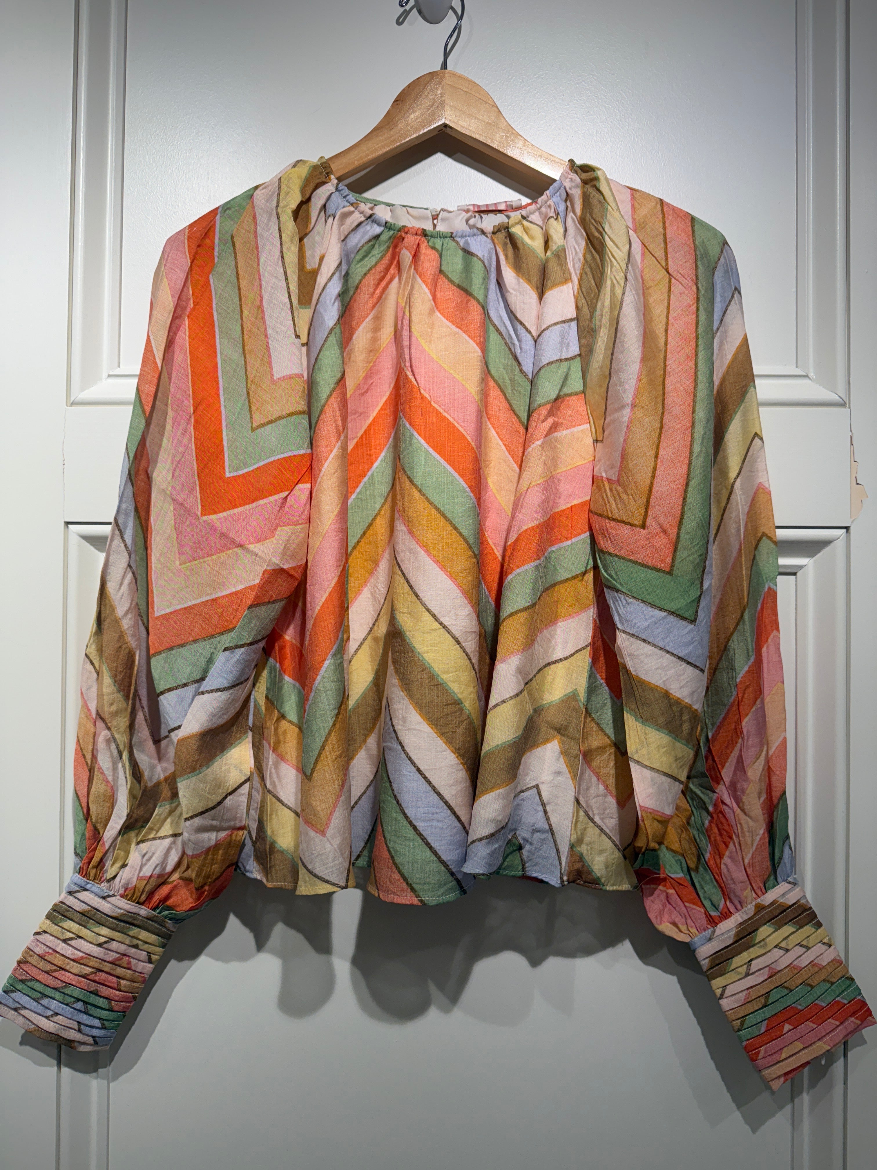 Orange Multi Stripe Top