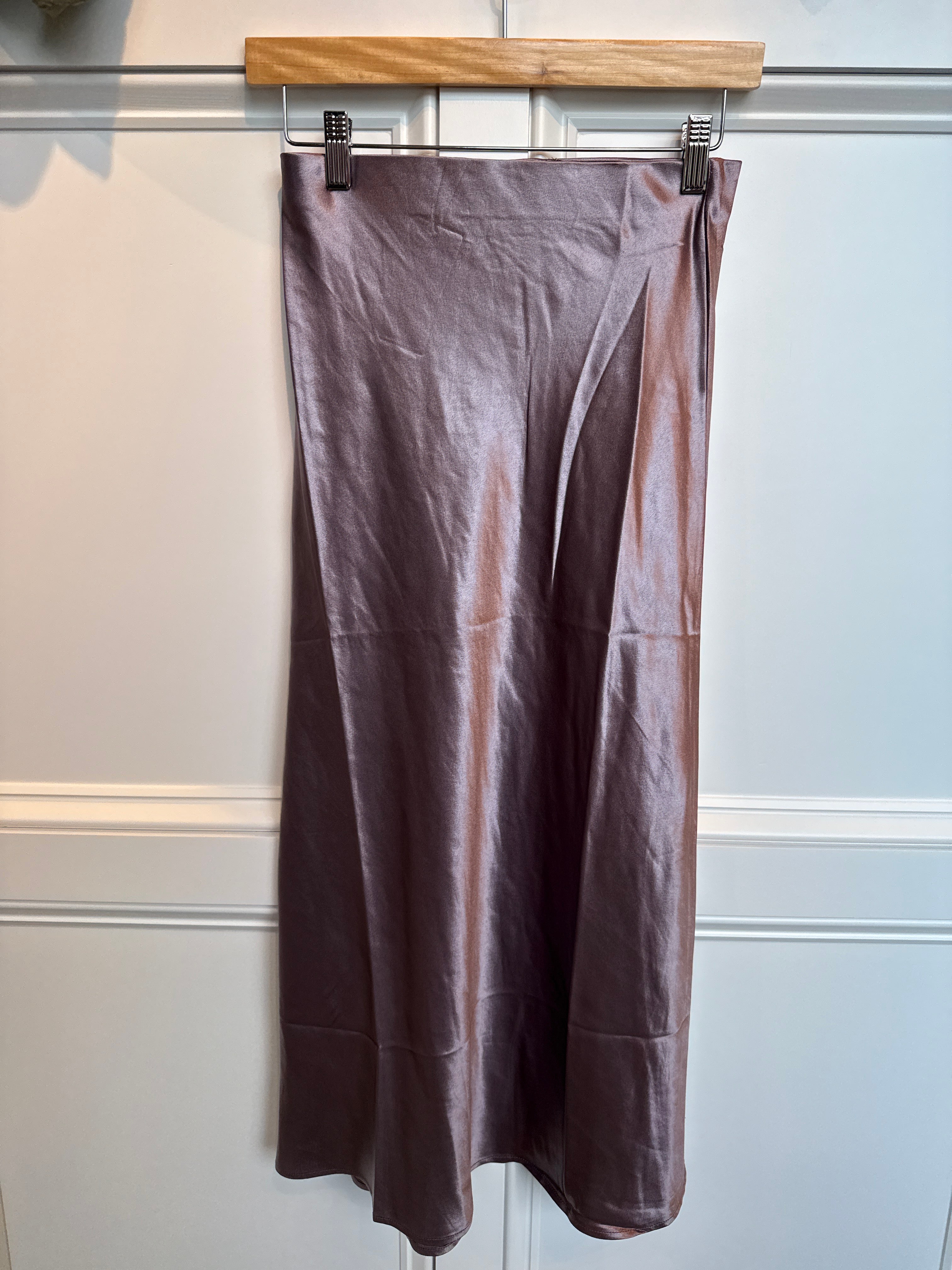 CA Midi Satin Bias Skirt