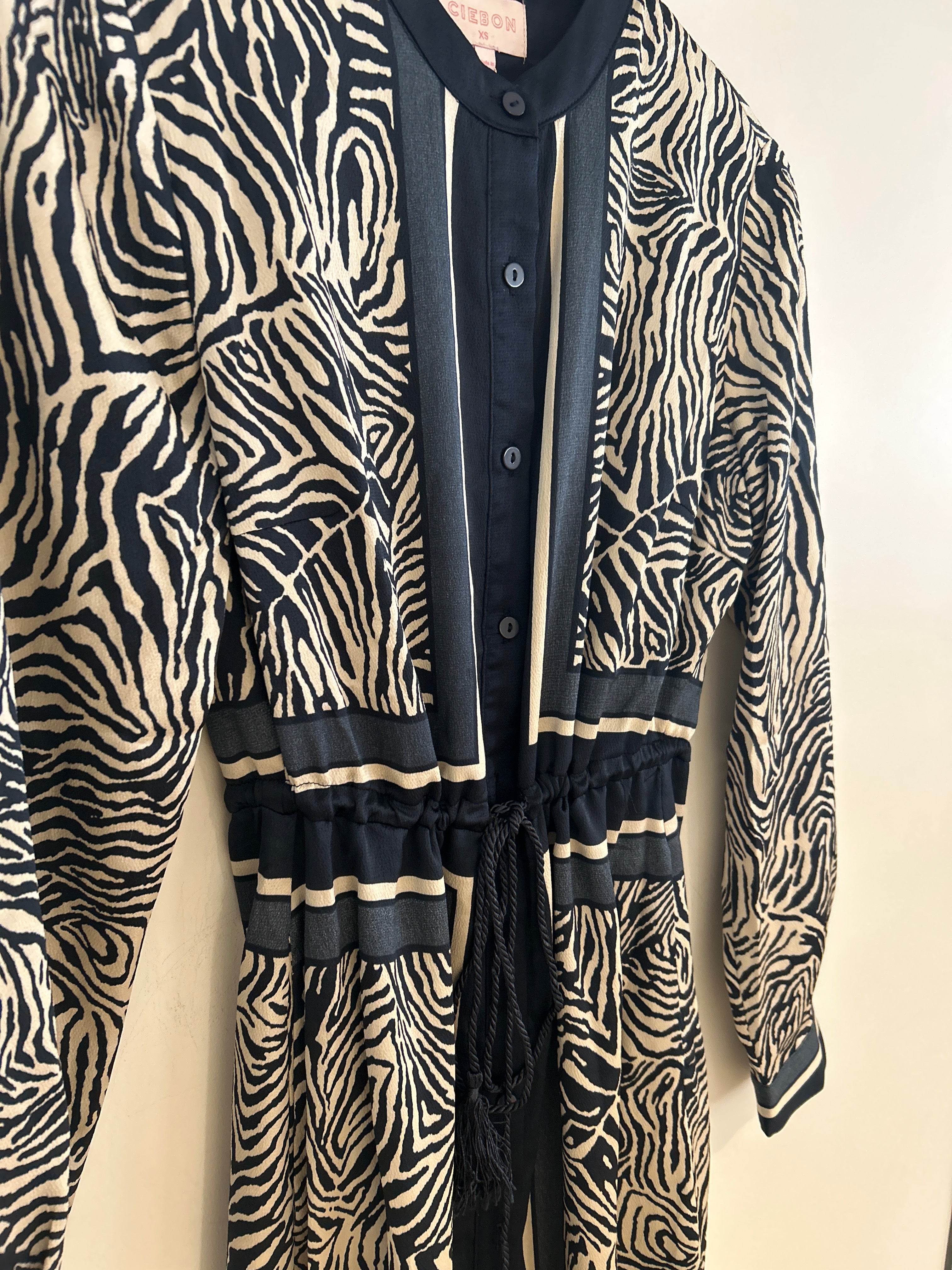 RR Drawstring Shirtdress Navy