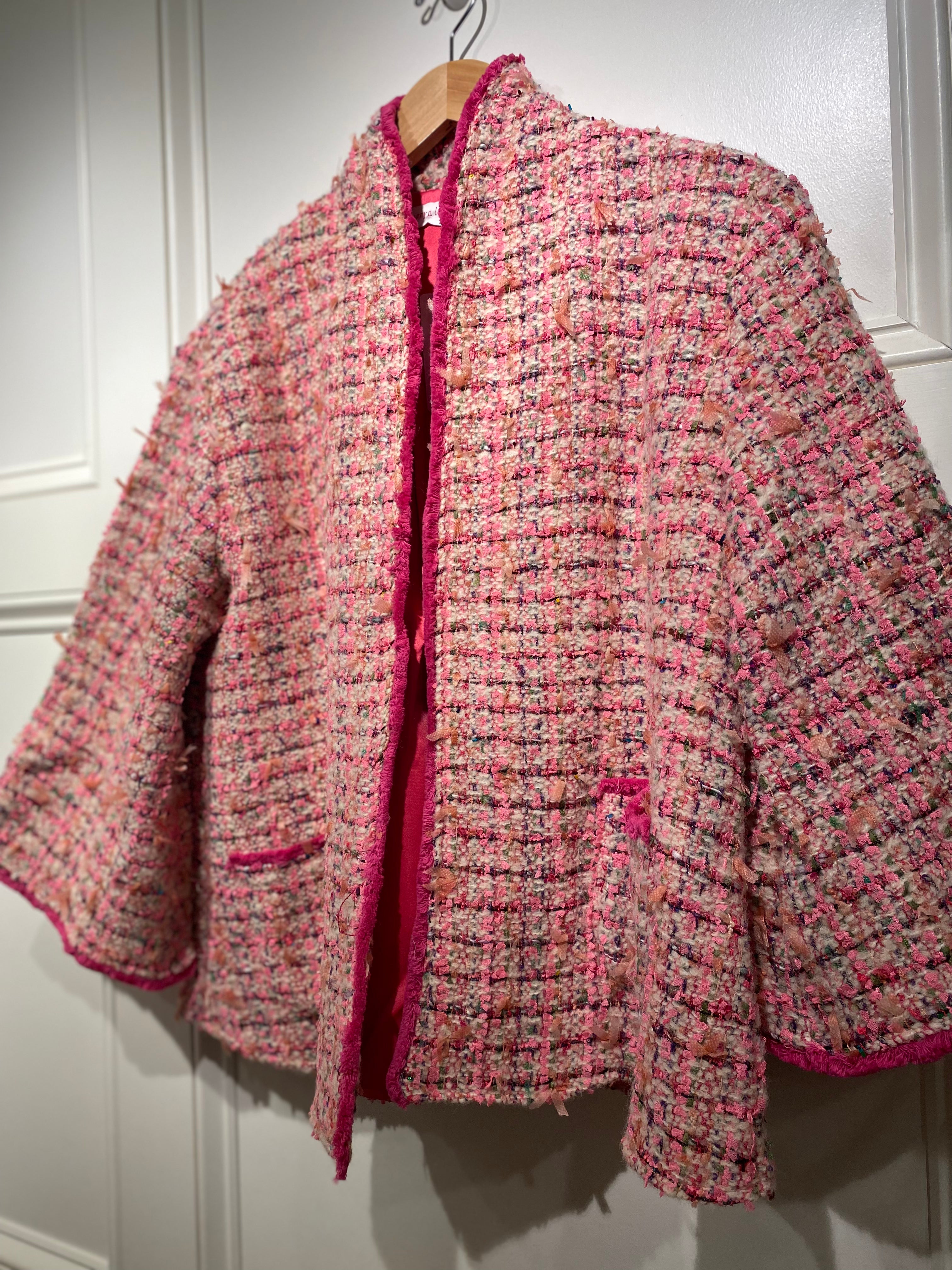 Caryn Lawn Bridget Tweed Jacket Multi Pink