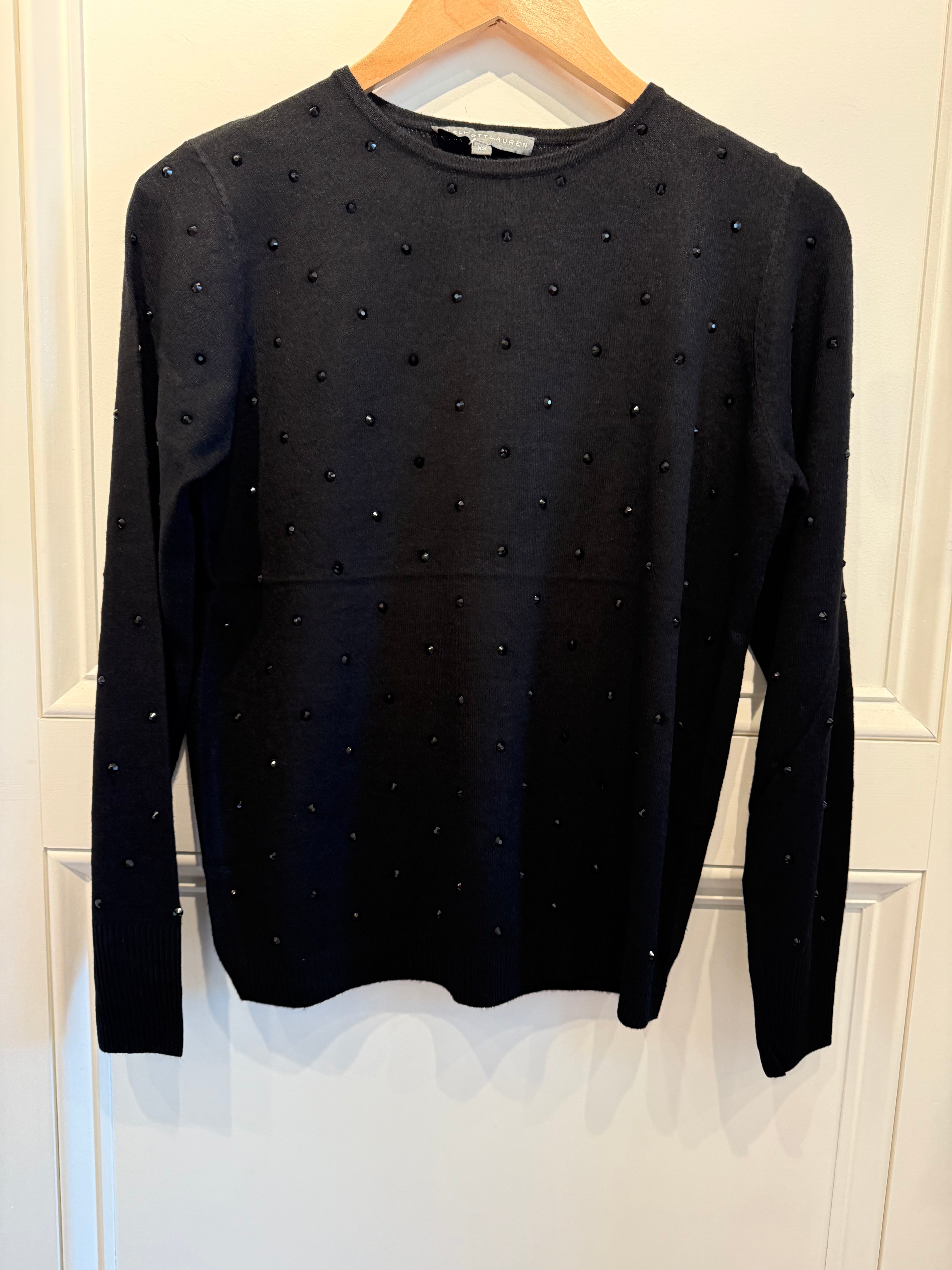 Elliott Lauren Black Sweater with Black Stud Detail