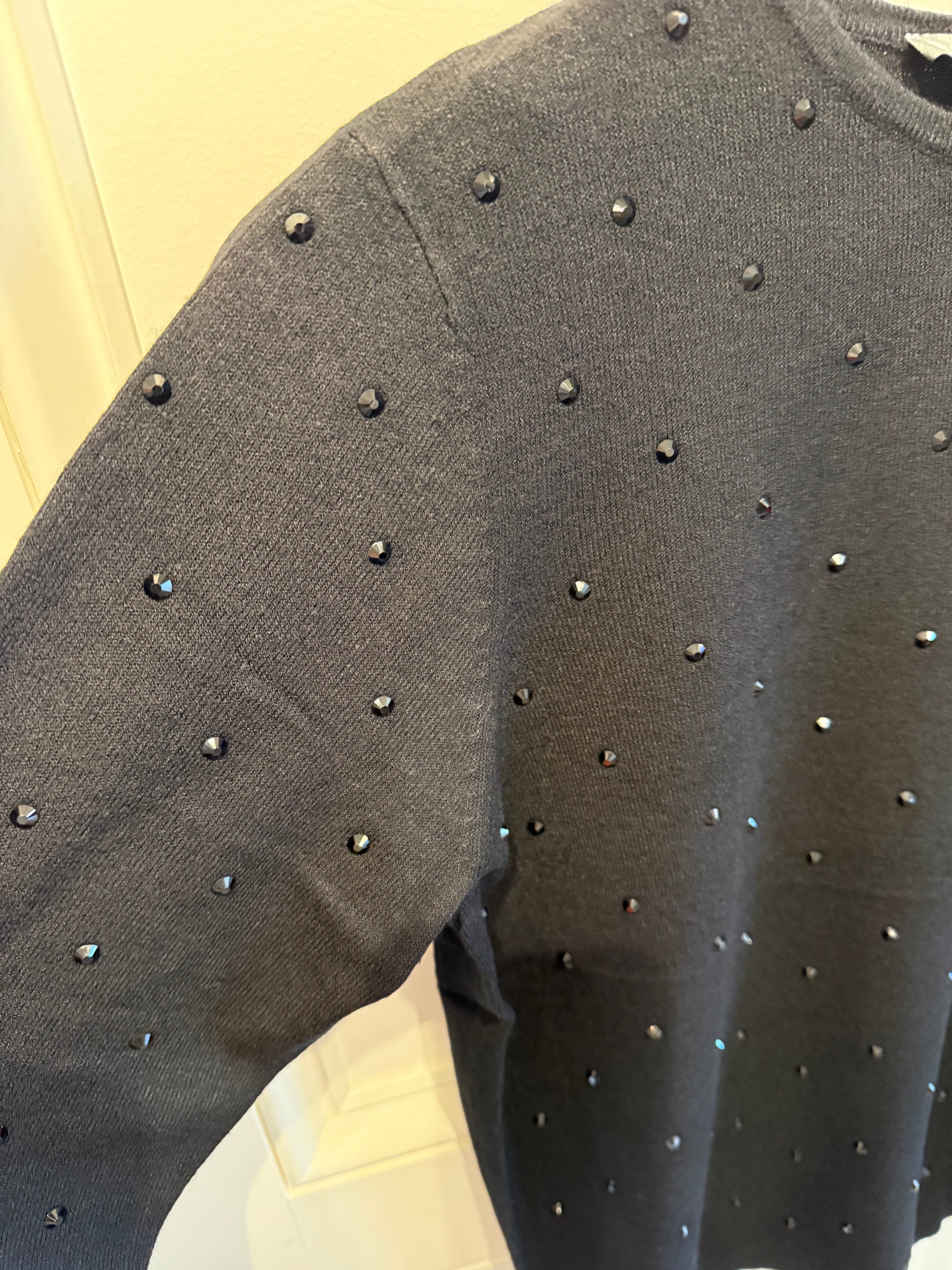 Elliott Lauren Black Sweater with Black Stud Detail