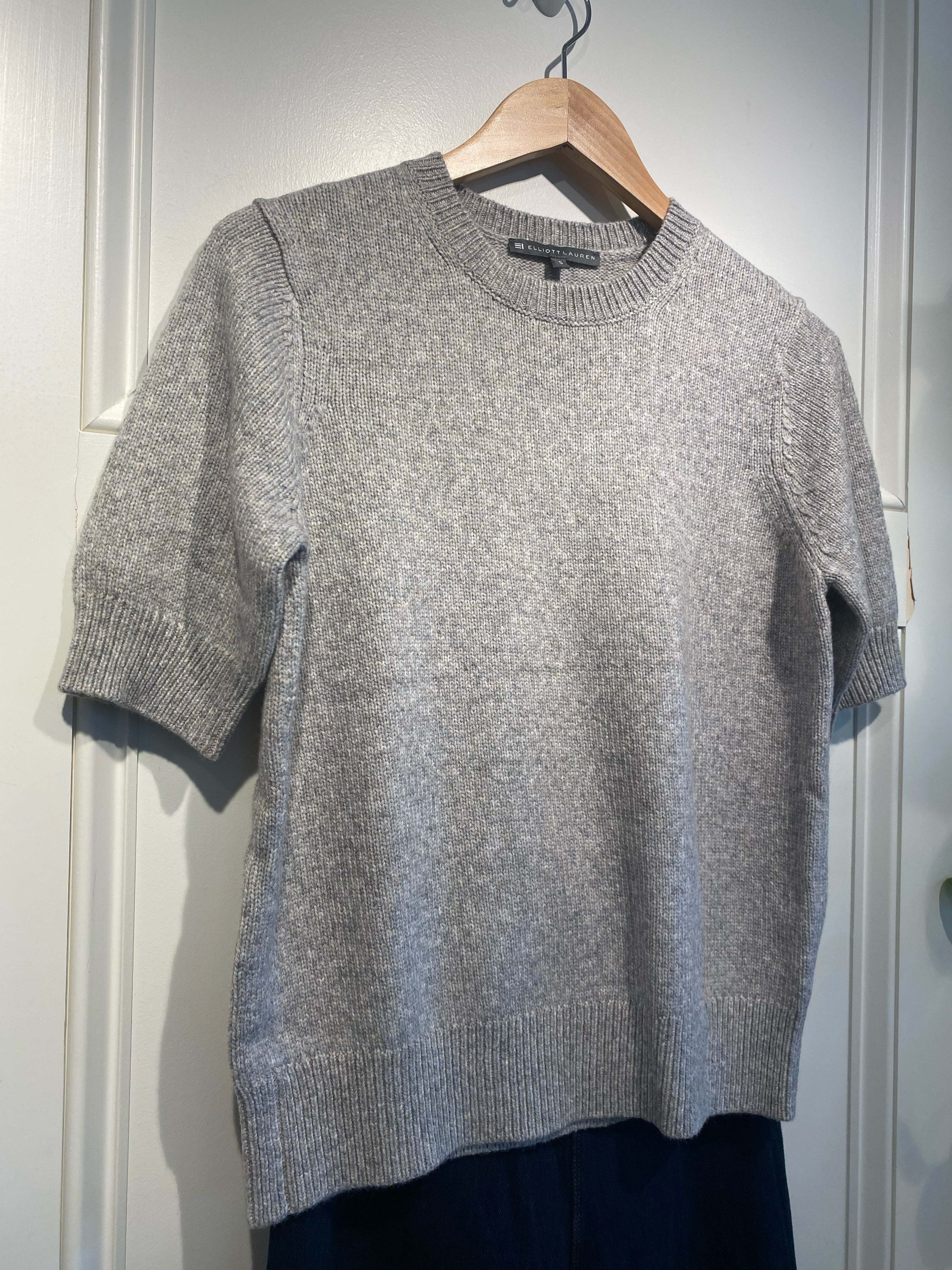 Elliott Lauren Grey Short Sleeve Sweater