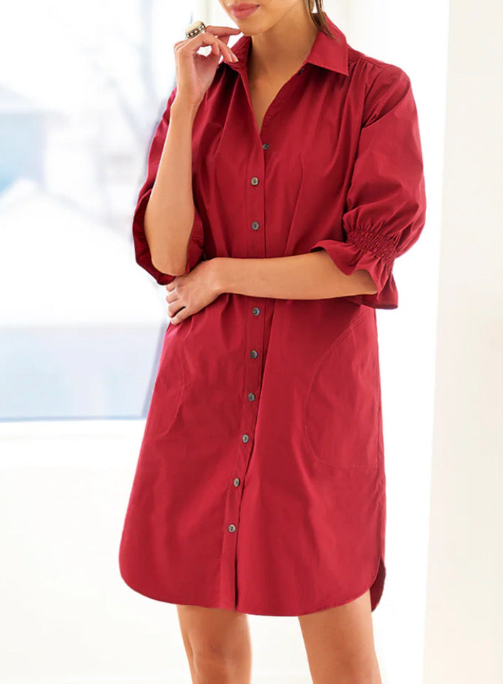 Finley Miller Dress Weathercloth Red