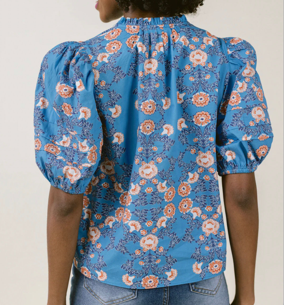 LaRoque Alix Blouse Indigo Floral