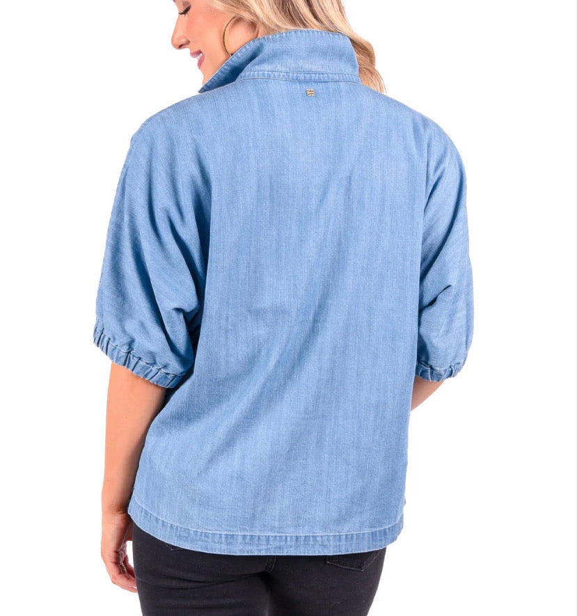 Emily McCarthy Poppy Top Chambray