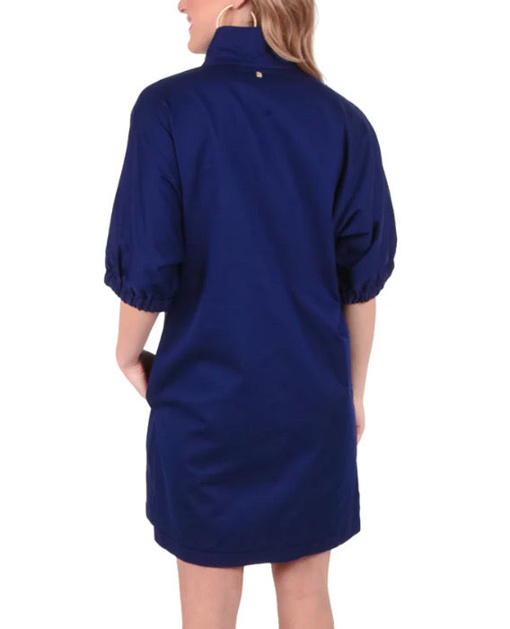 Emily McCarthy Poppy Dress Navy Poplin