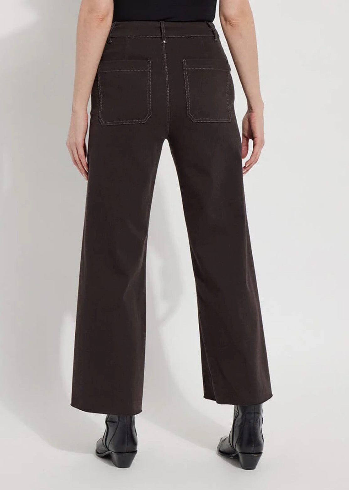 Lysse Erin Wide Leg Denim Double Espresso