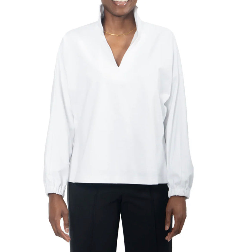 Emily McCarthy Poppy Pop-Over L/S White