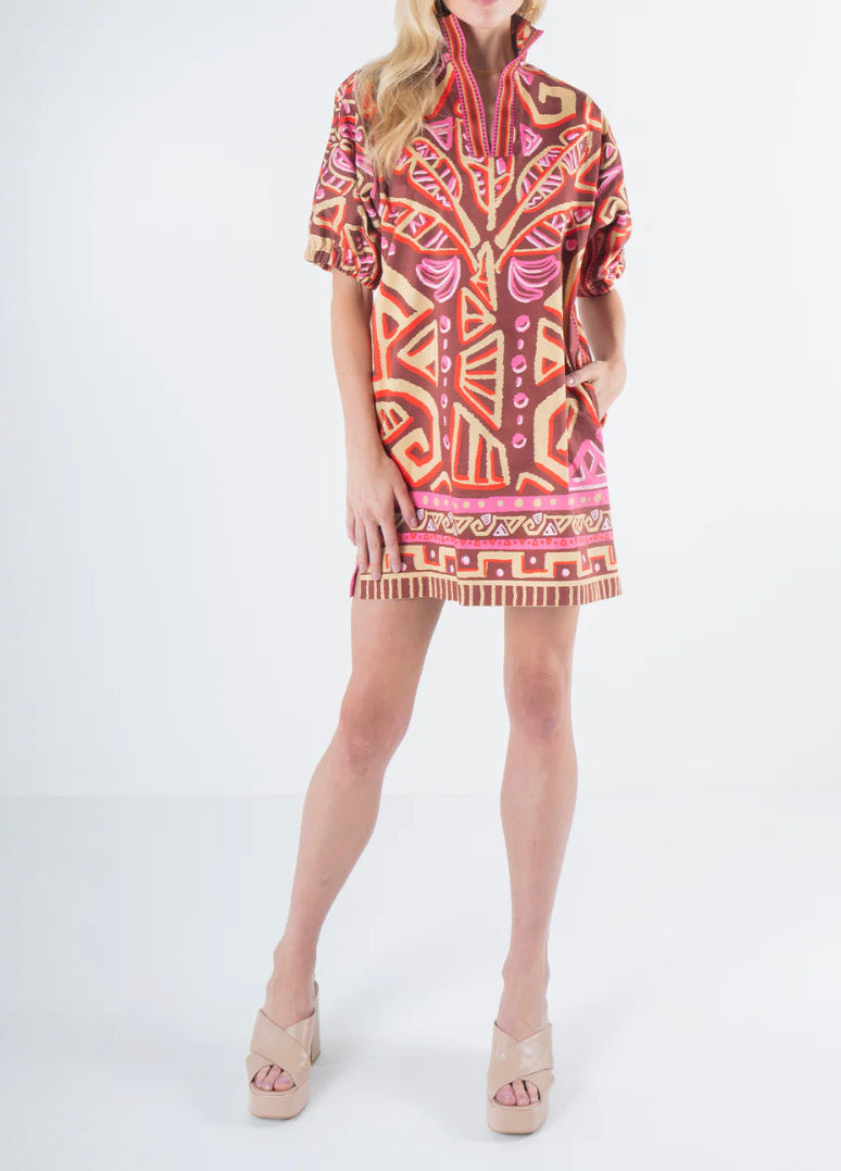 Emily McCarthy Poppy Dress Tribal Palm